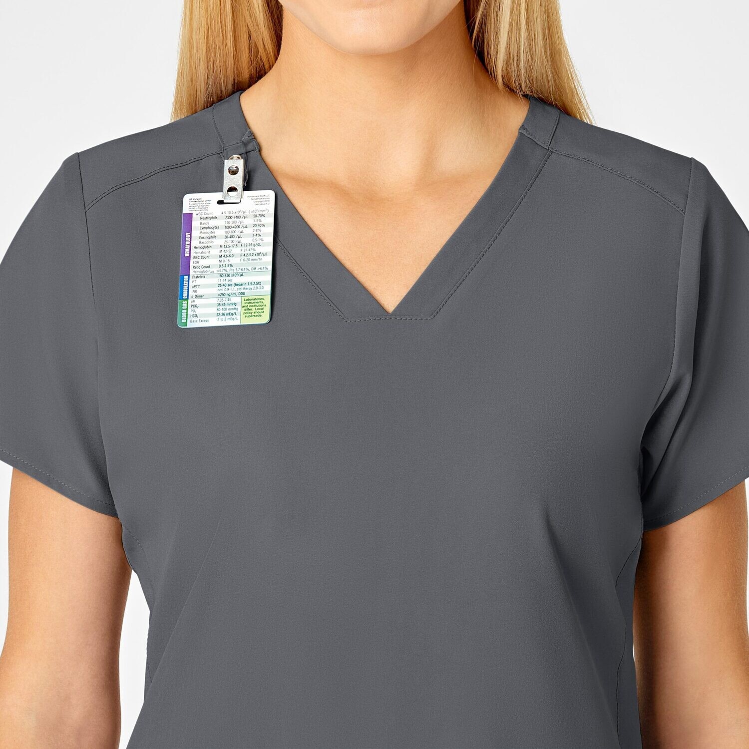 Casacca donna 6555 scollo a V pewter
