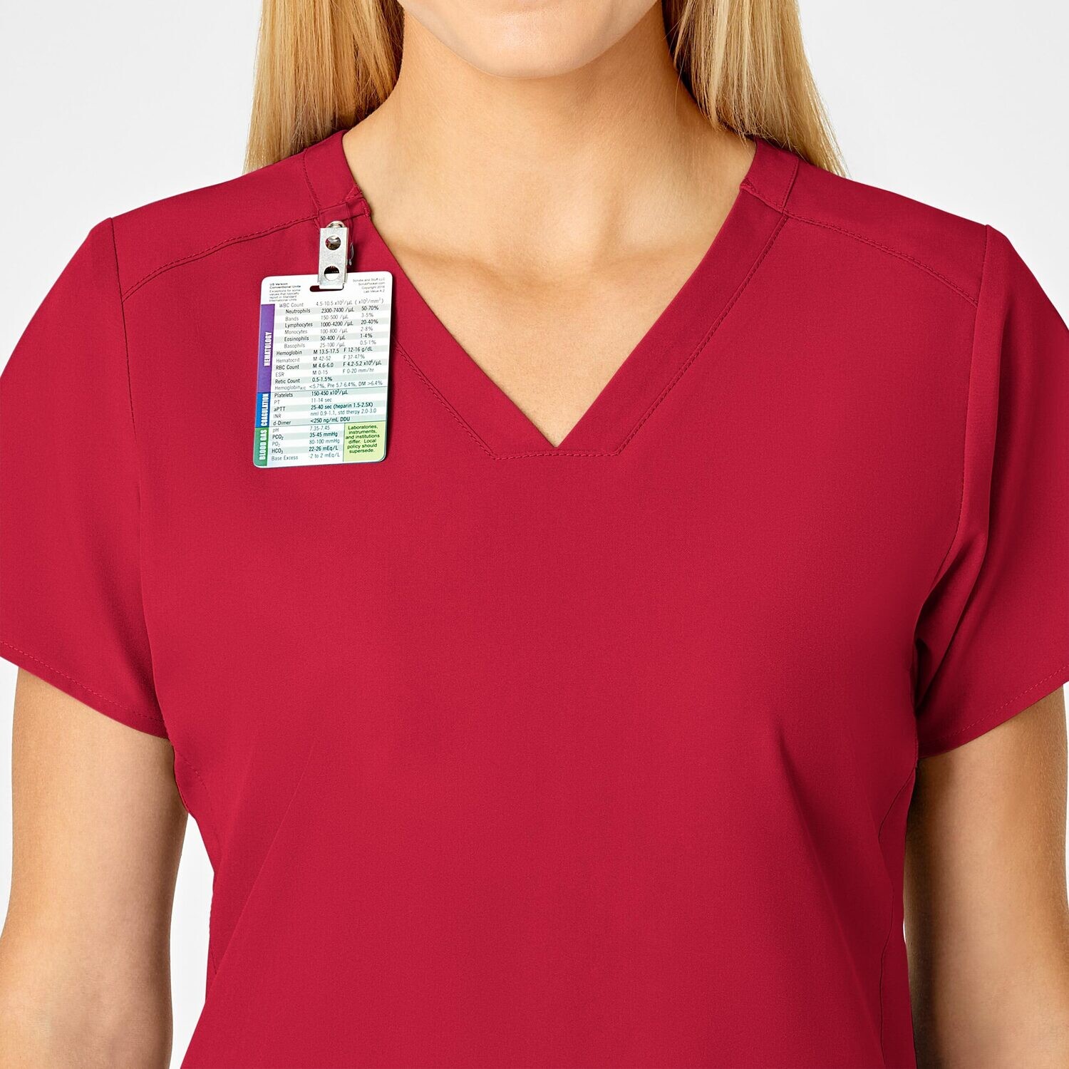 Casacca donna 6555 scollo a V red