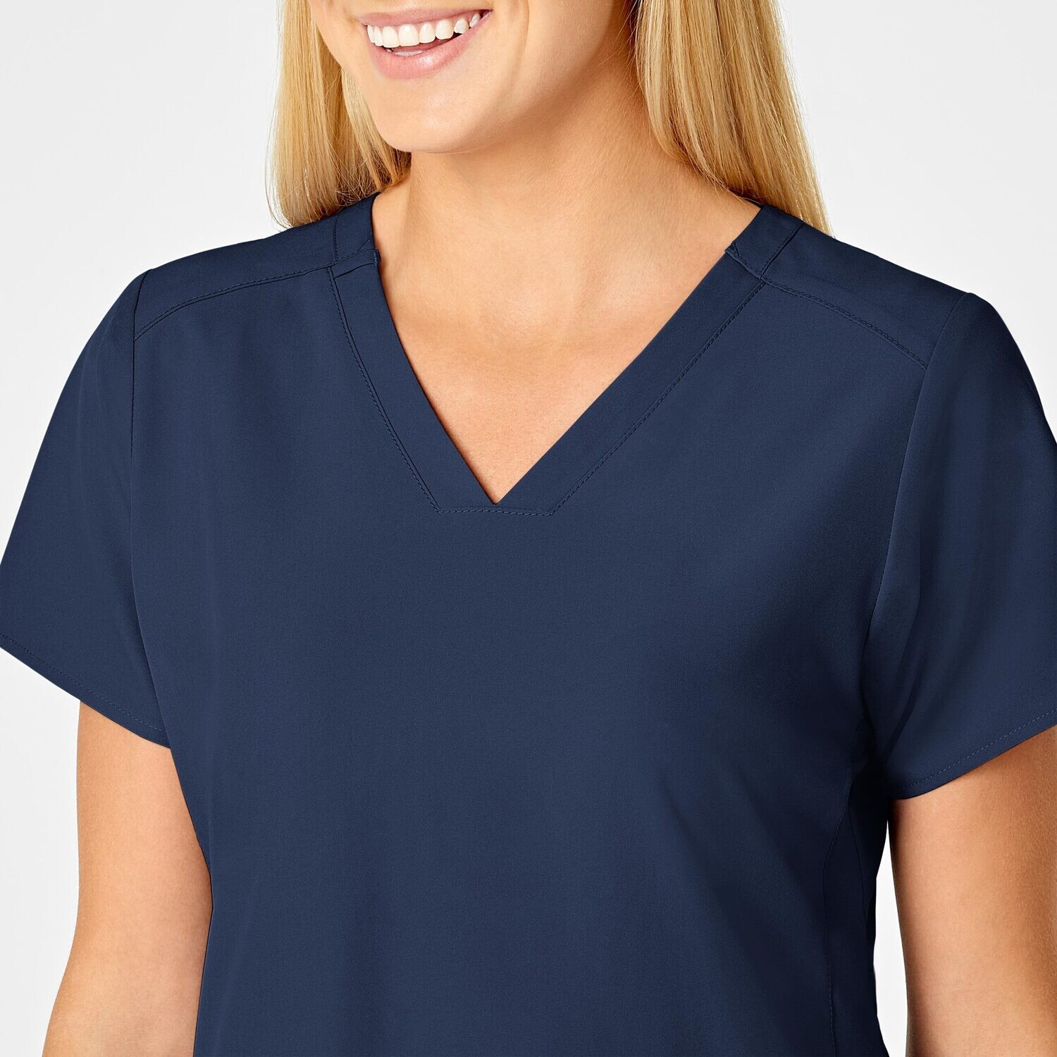 Casacca donna 6555 scollo a V navy blue