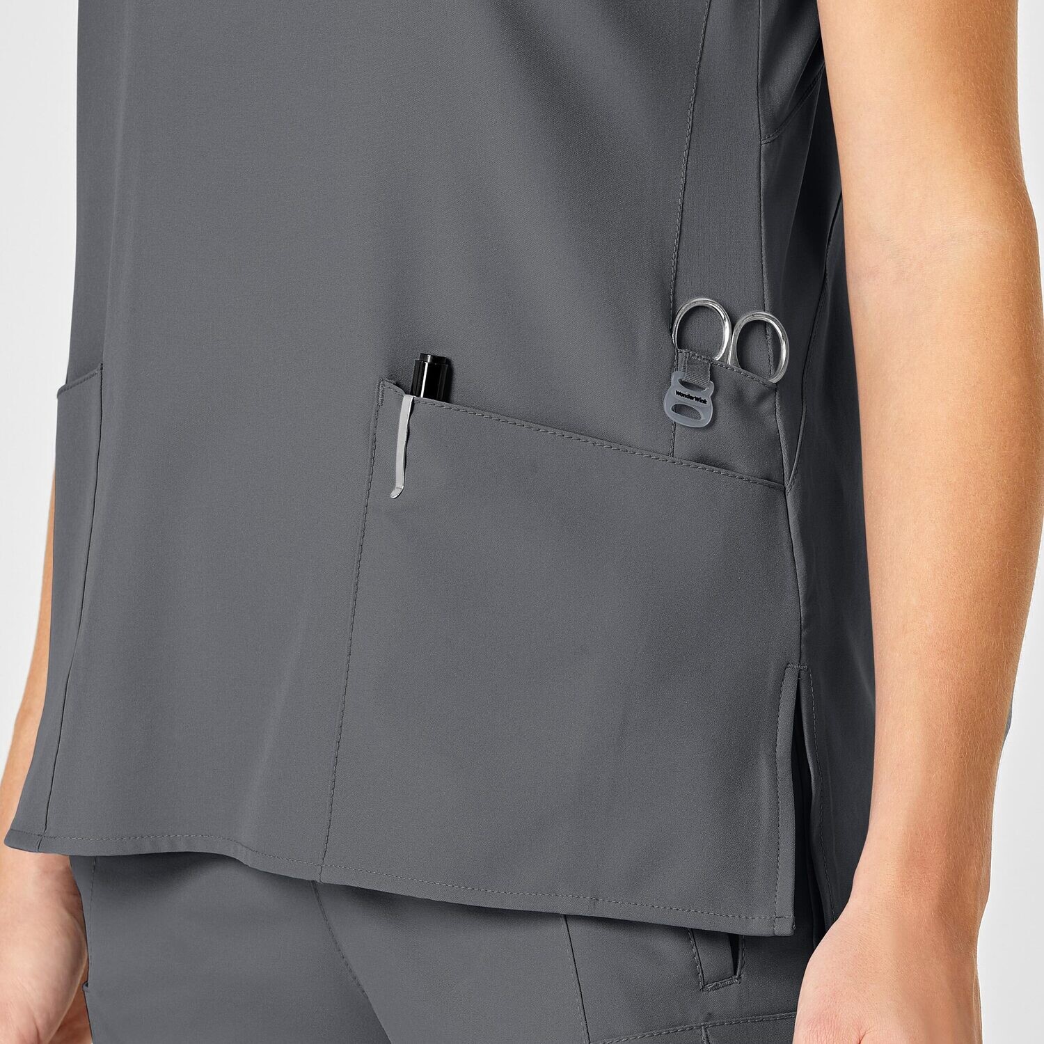 Casacca donna 6555 scollo a V pewter