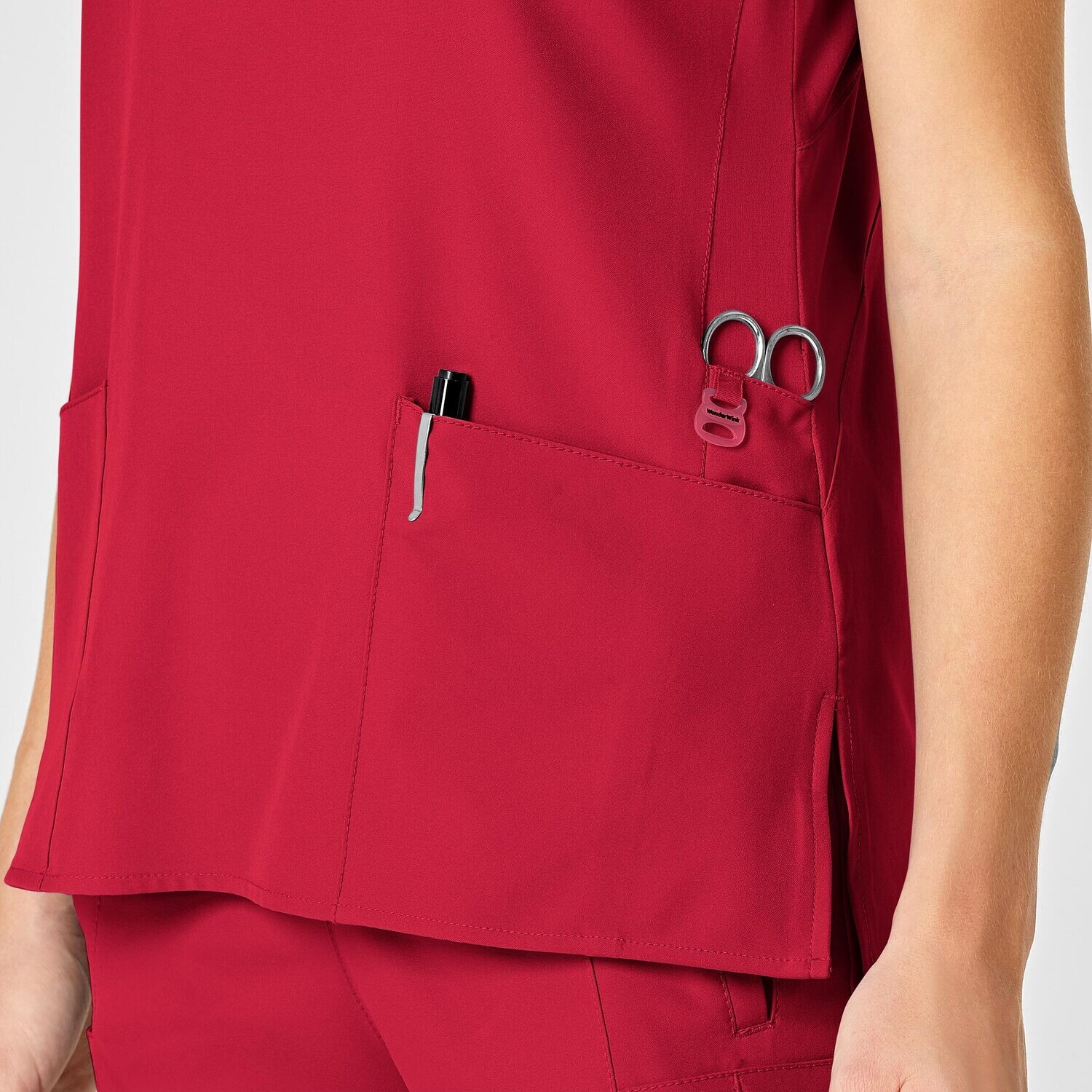 Casacca donna 6555 scollo a V red