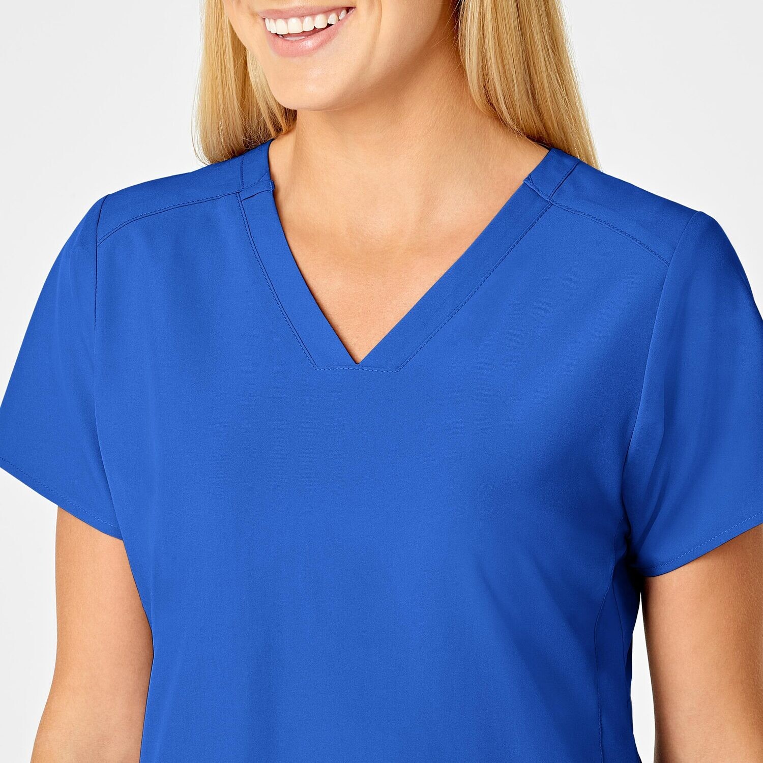 Casacca donna 6555 scollo a V royal blue