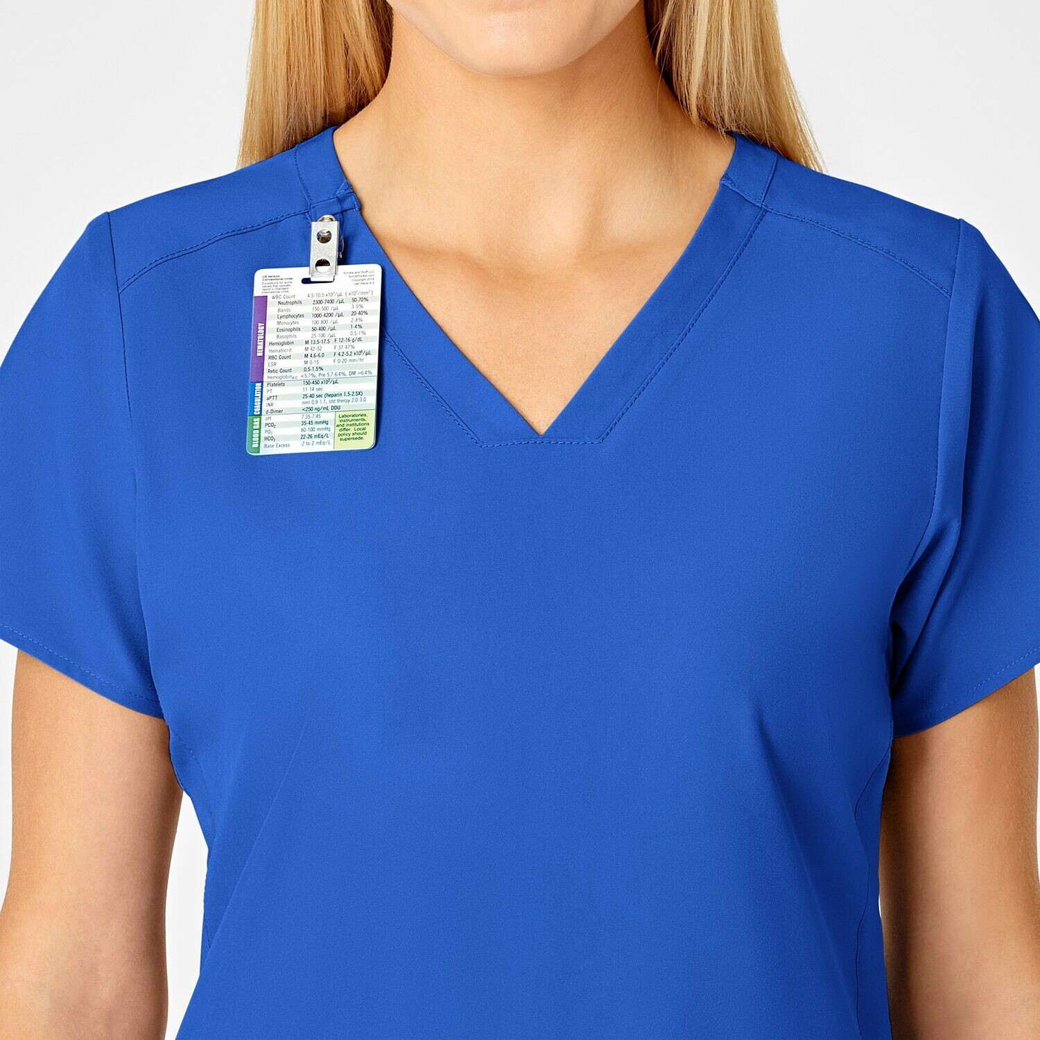 Casacca donna 6555 scollo a V royal blue