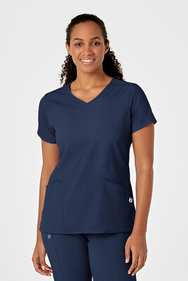 Casacca donna 6755 scollo a Y arrotondato navy blue