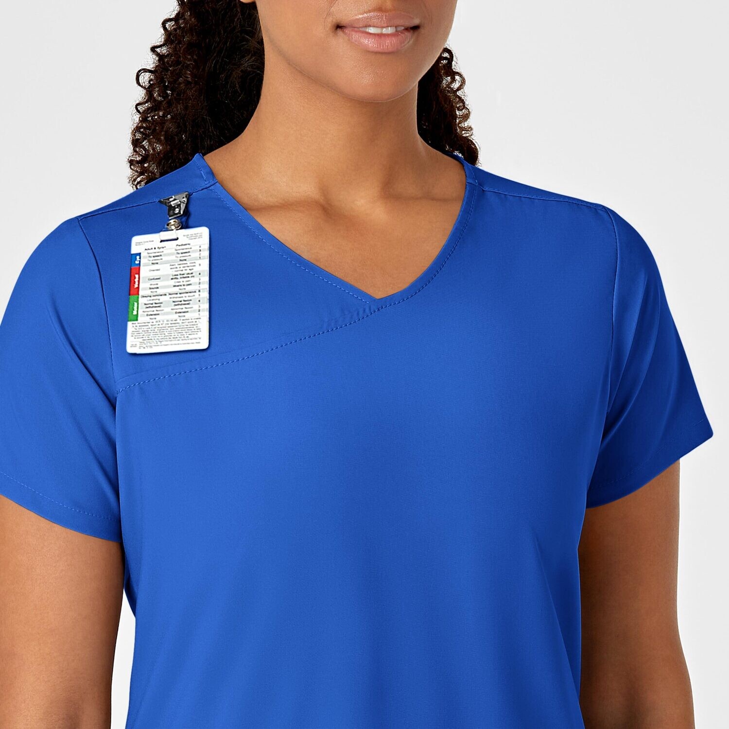 Casacca donna 6755 scollo a Y arrotondato royal blue