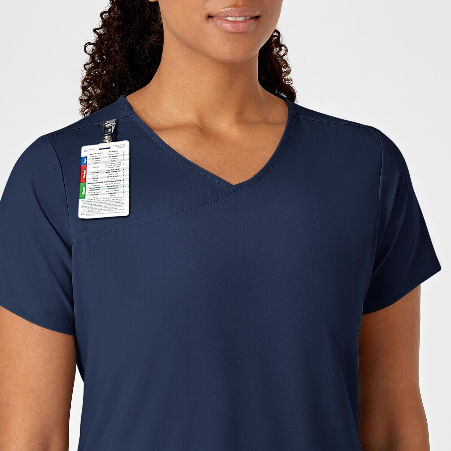 Casacca donna 6755 scollo a Y arrotondato navy blue