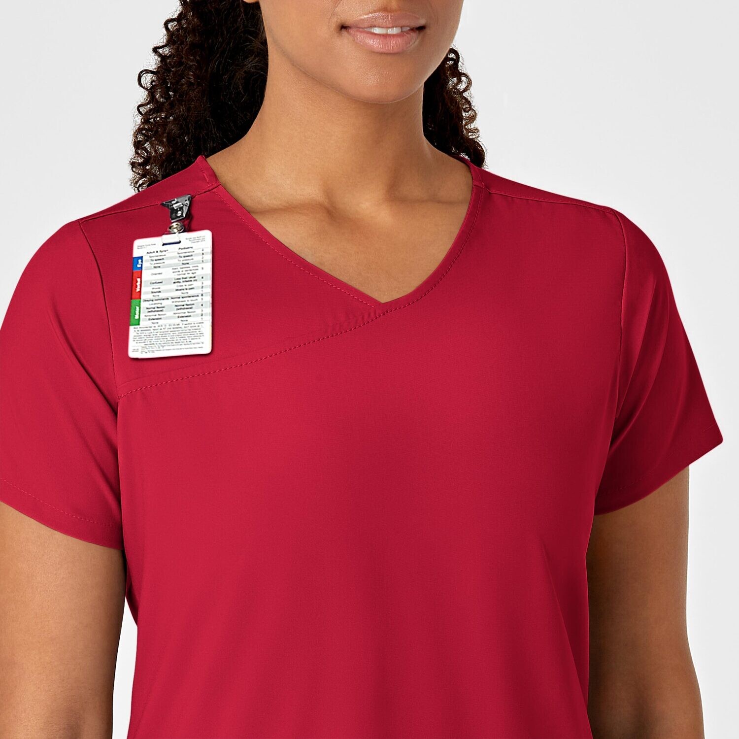 Casacca donna 6755 scollo a Y arrotondato red