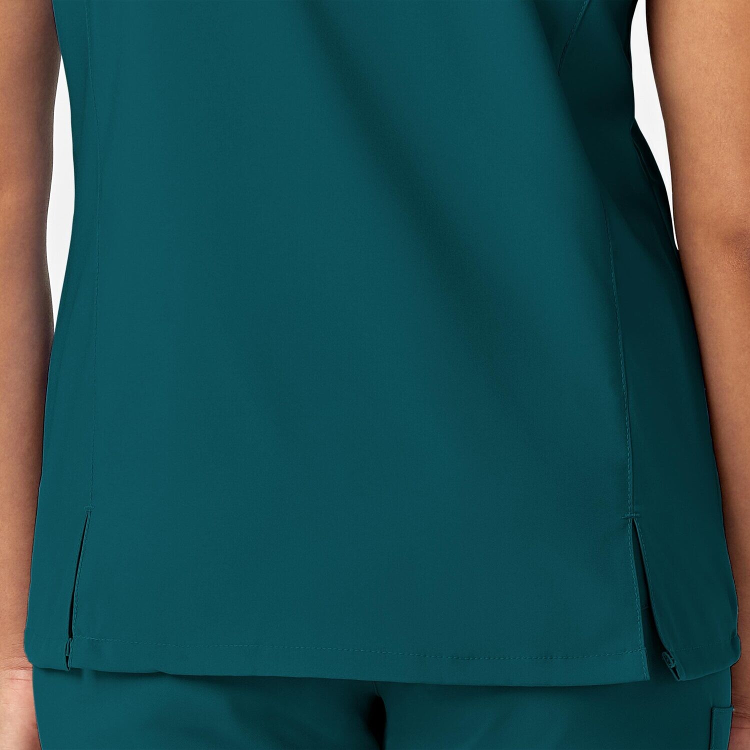 Casacca donna 6755 scollo a Y arrotondato caribbean blue