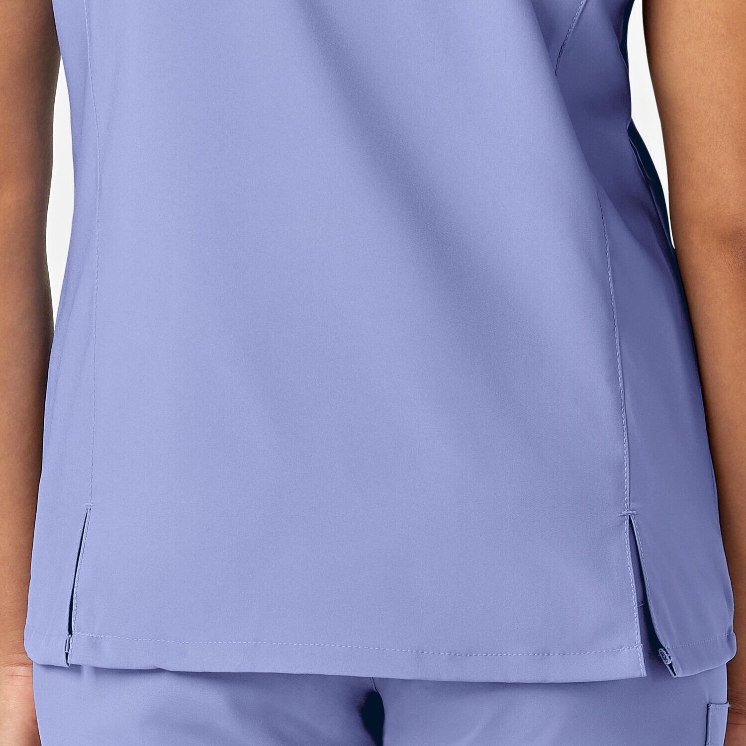 Casacca donna 6755 scollo a Y arrotondato ceil blue