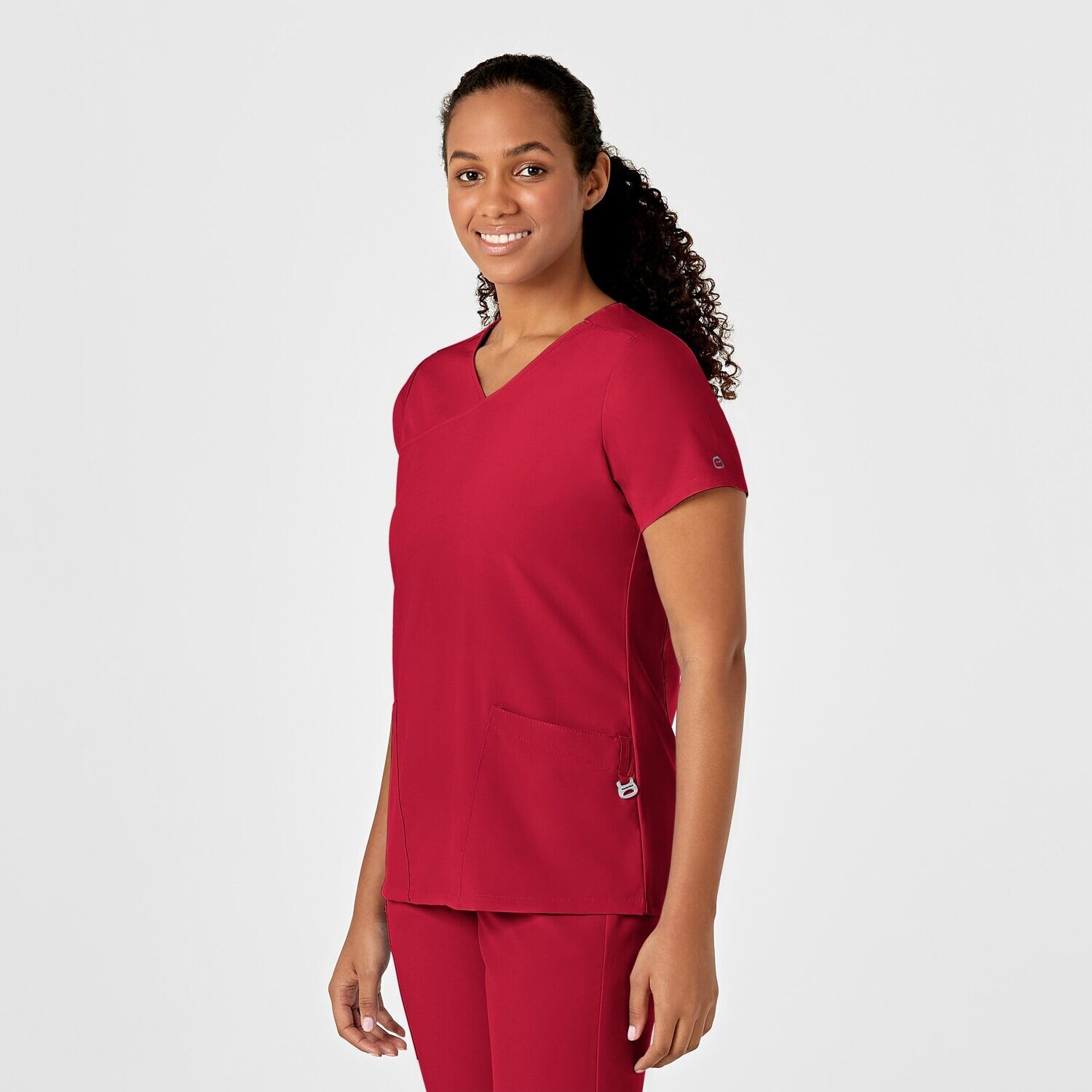 Casacca donna 6755 scollo a Y arrotondato red