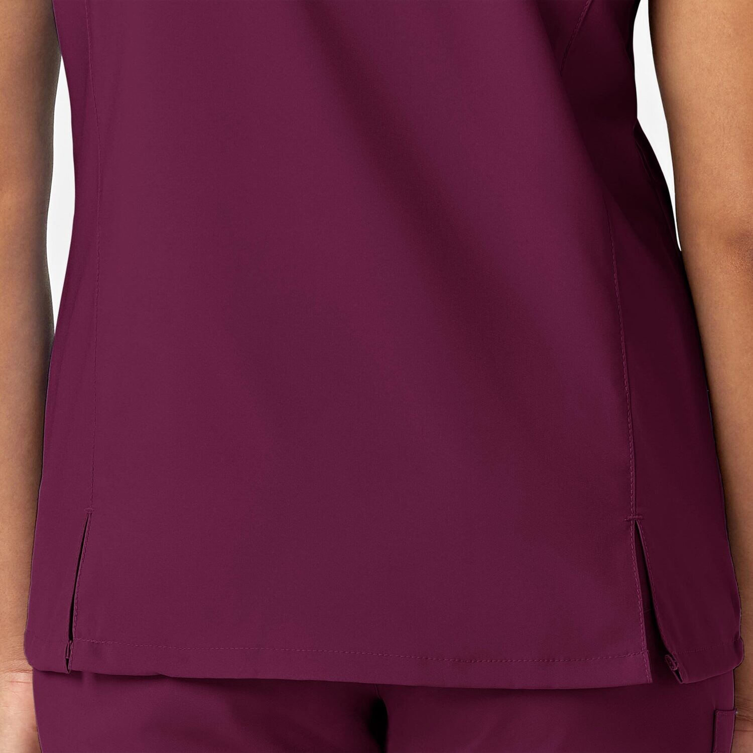 Casacca donna 6755 scollo a Y arrotondato wine
