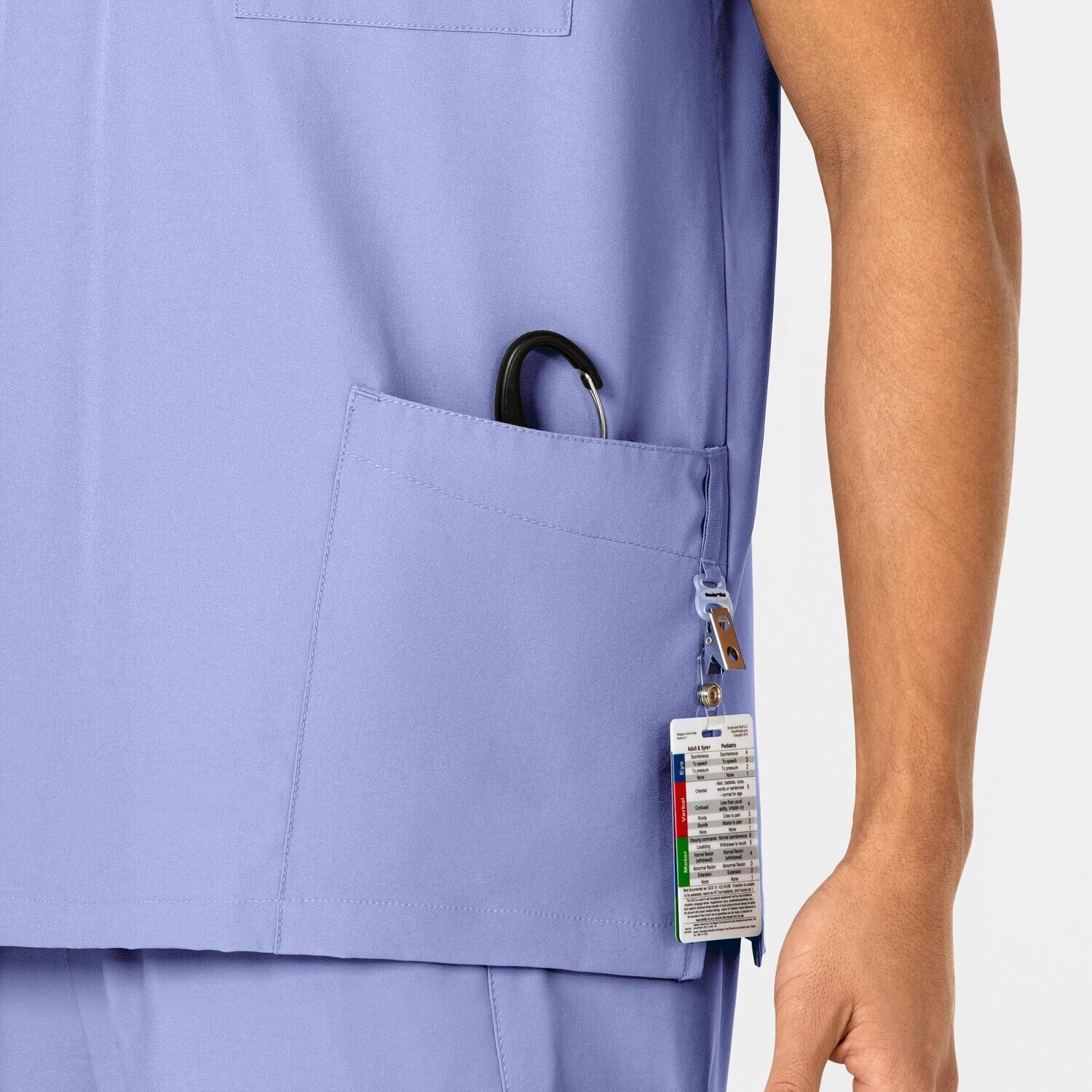 Casacca unisex 6855 scollo a V ceil blue