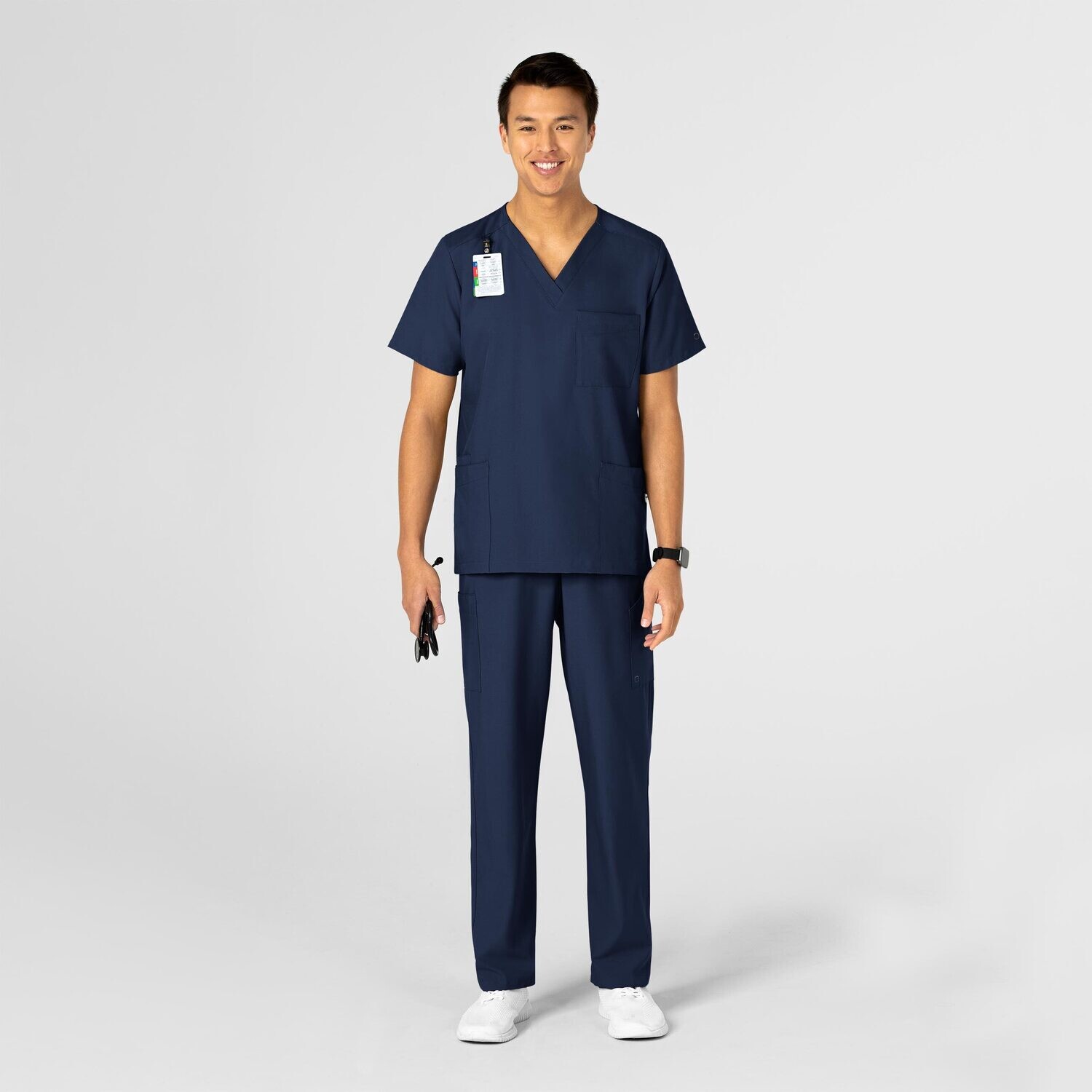 Casacca unisex 6855 scollo a V navy blue