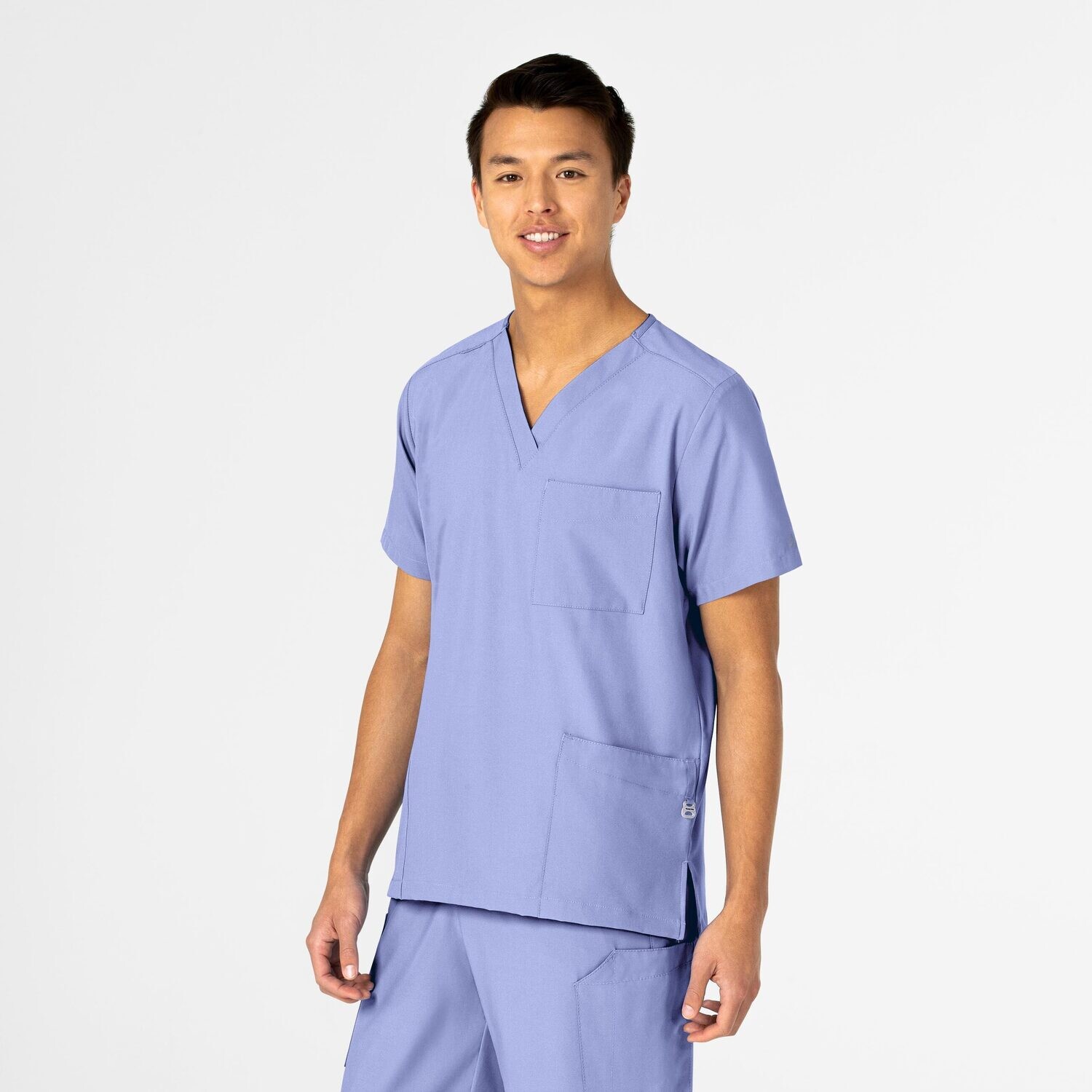 Casacca unisex 6855 scollo a V ceil blue