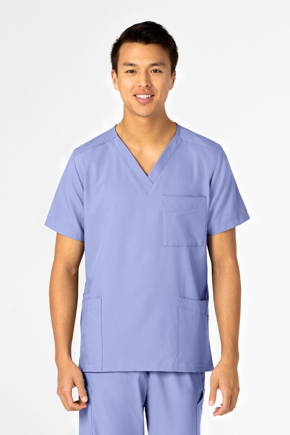 Casacca unisex 6855 scollo a V ceil blue