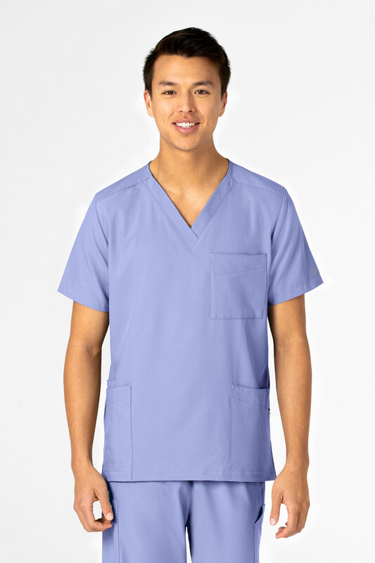Casacca unisex 6855 scollo a V ceil blue