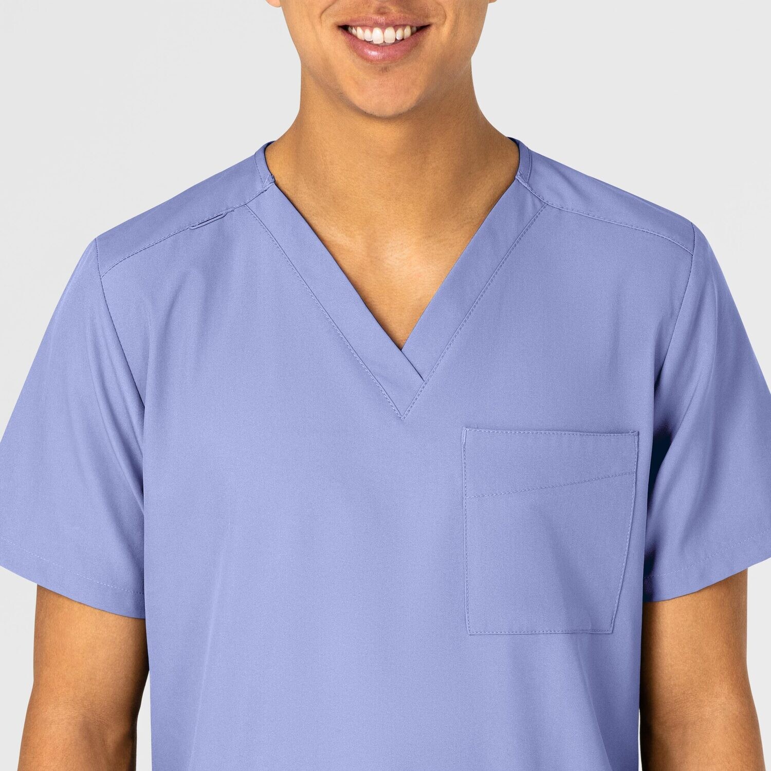 Casacca unisex 6855 scollo a V ceil blue