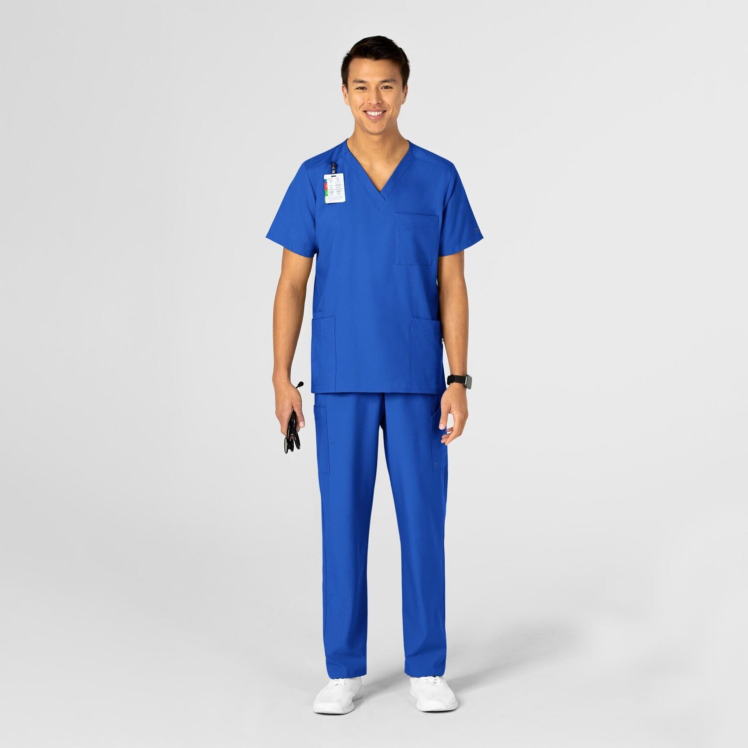 Casacca unisex 6855 scollo a V royal blue