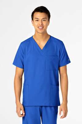 Casacca unisex 6855 scollo a V royal blue