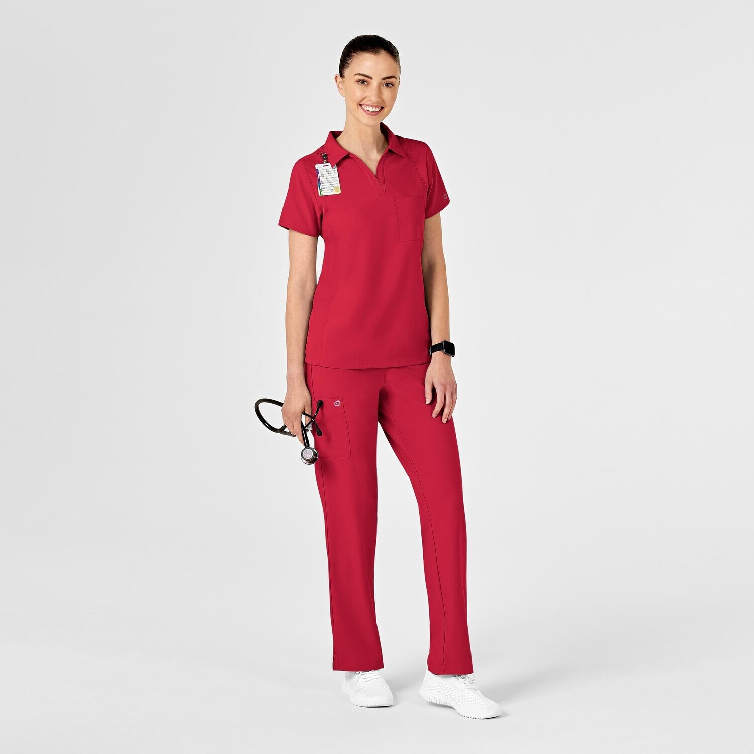 Casacca donna 6955 scollo a V polo red