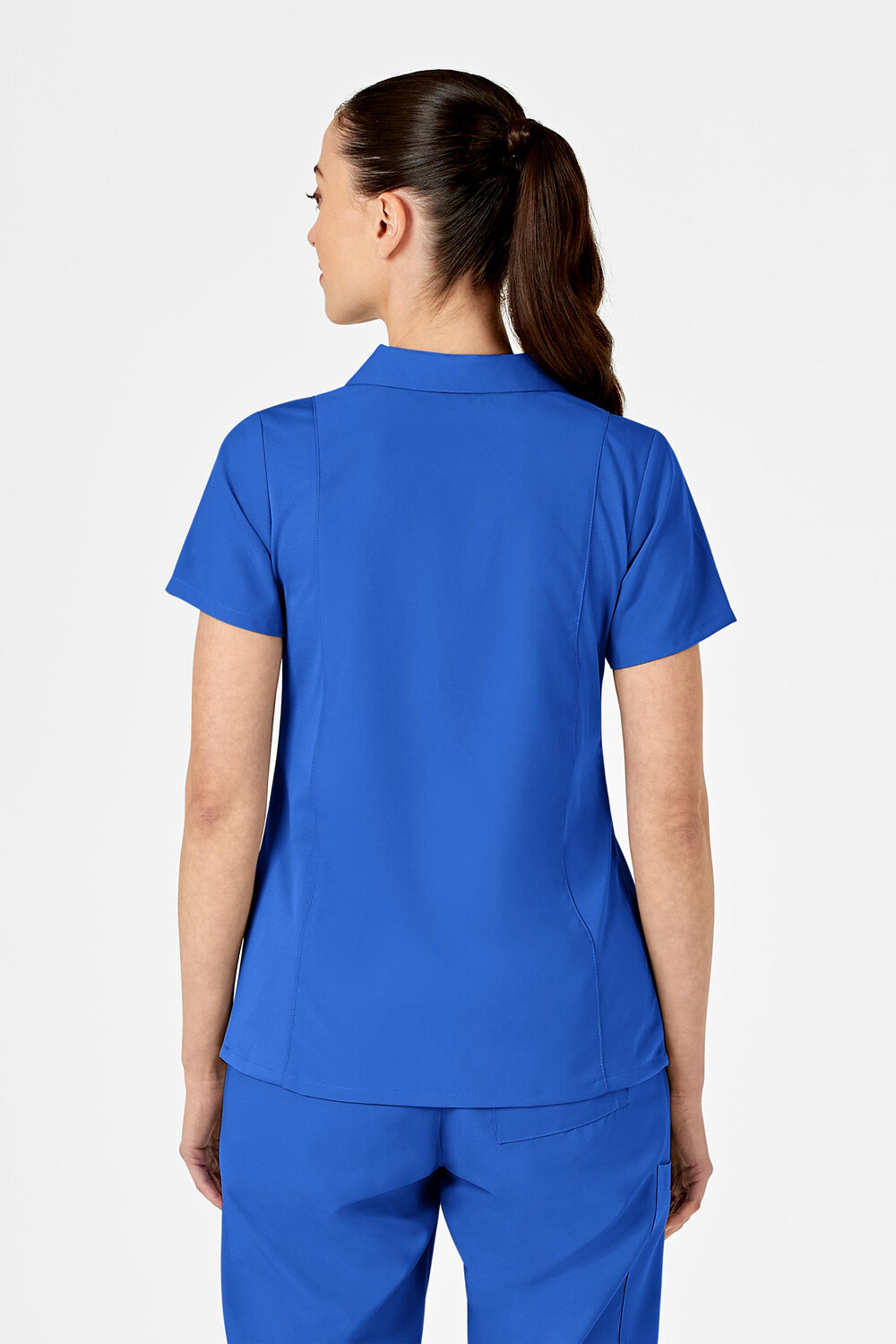 Casacca donna 6955 scollo a V polo royal blue
