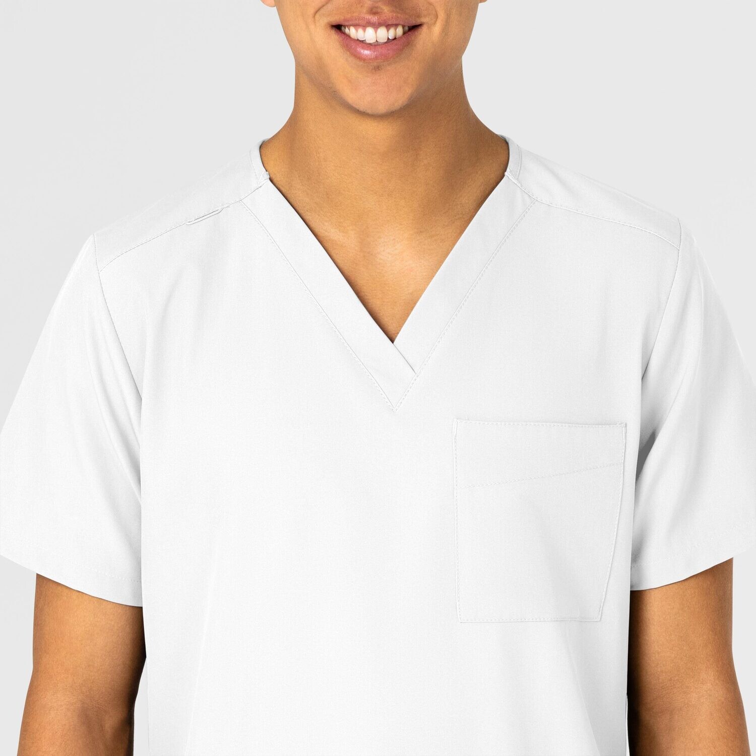 Casacca unisex 6855 scollo a V white