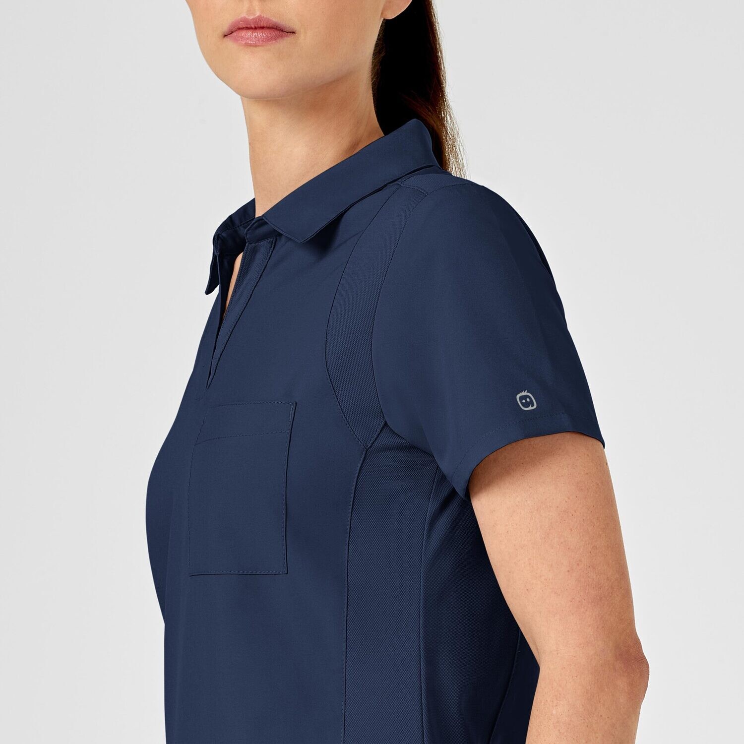 Casacca donna 6955 scollo a V polo navy blue