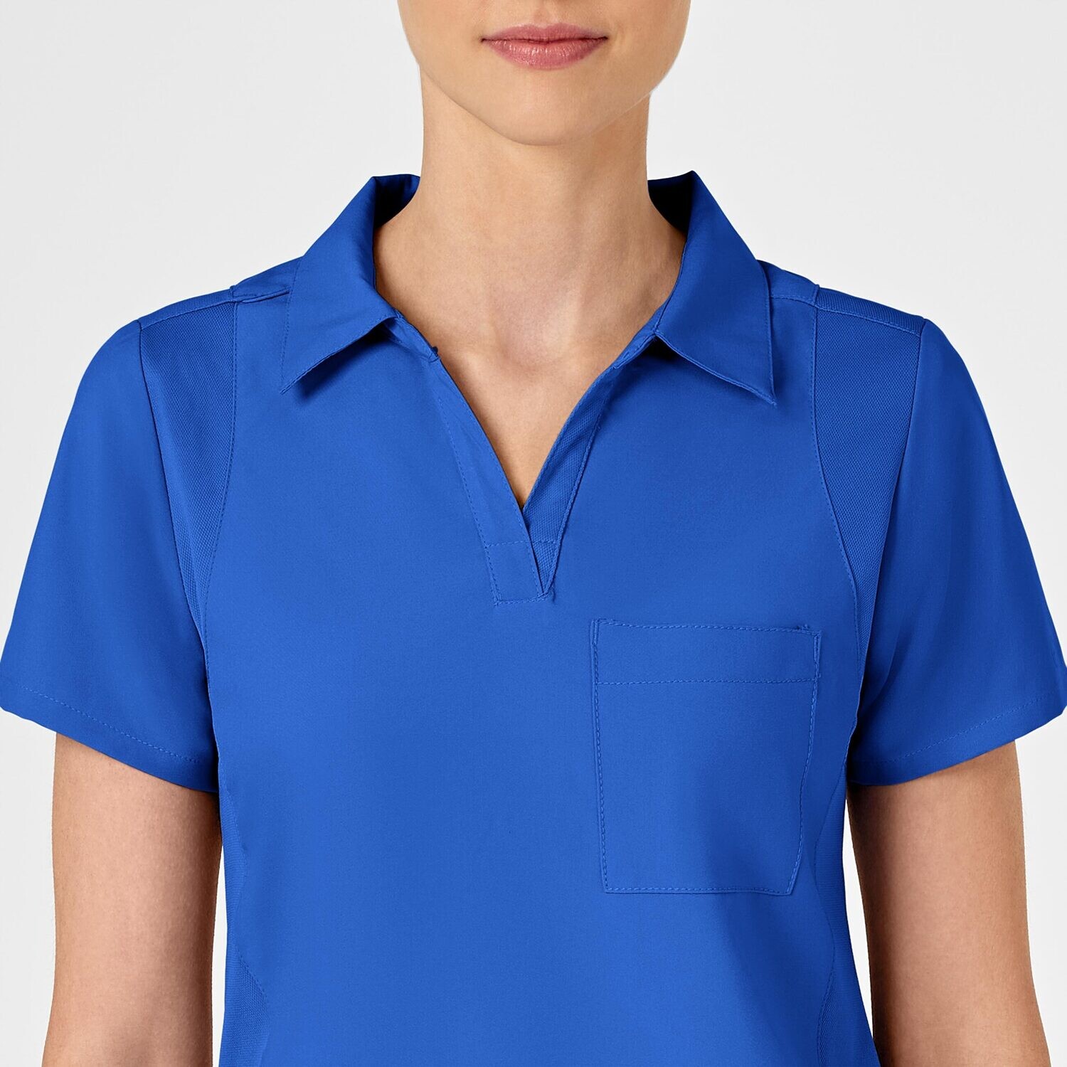 Casacca donna 6955 scollo a V polo royal blue