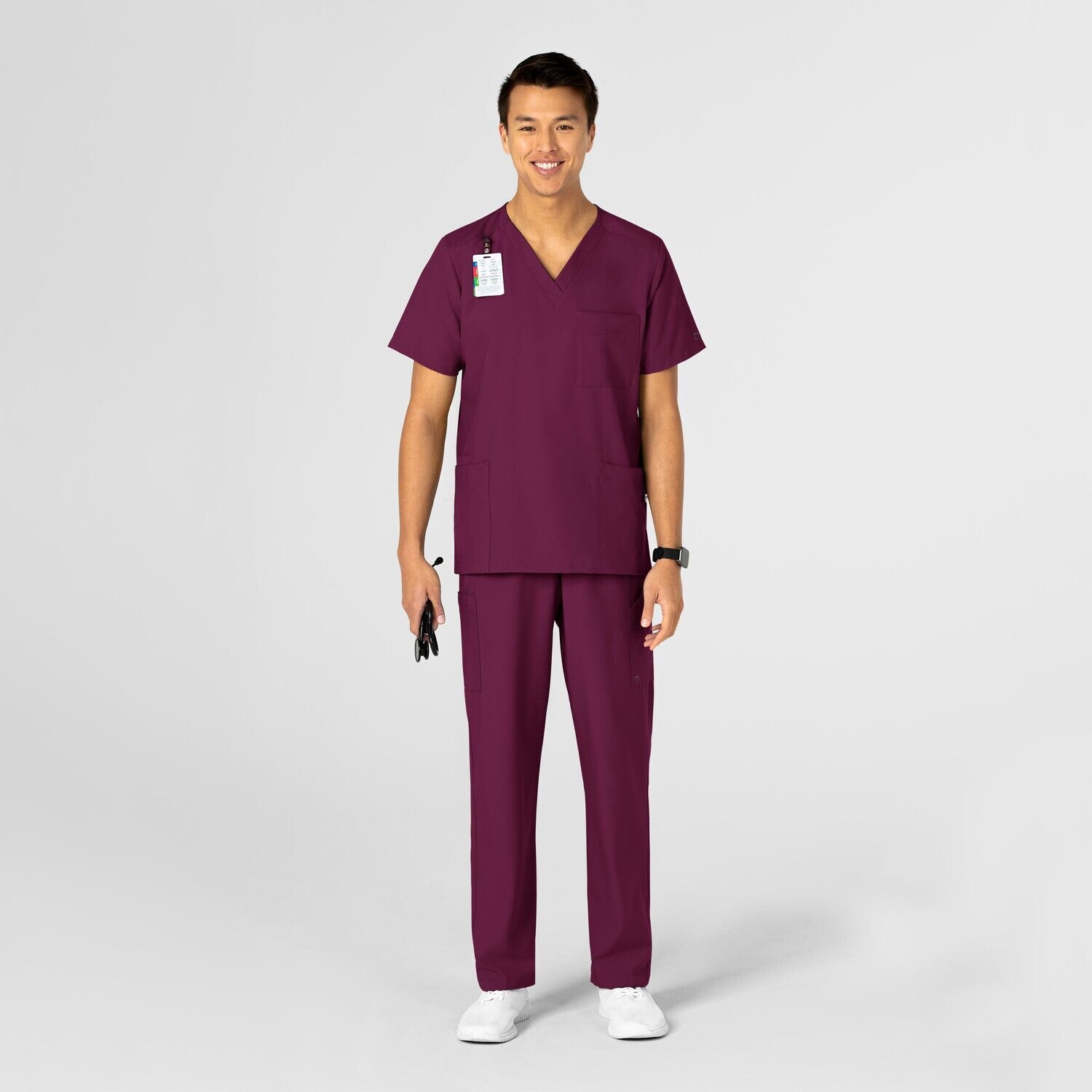 Casacca unisex 6855 scollo a V wine
