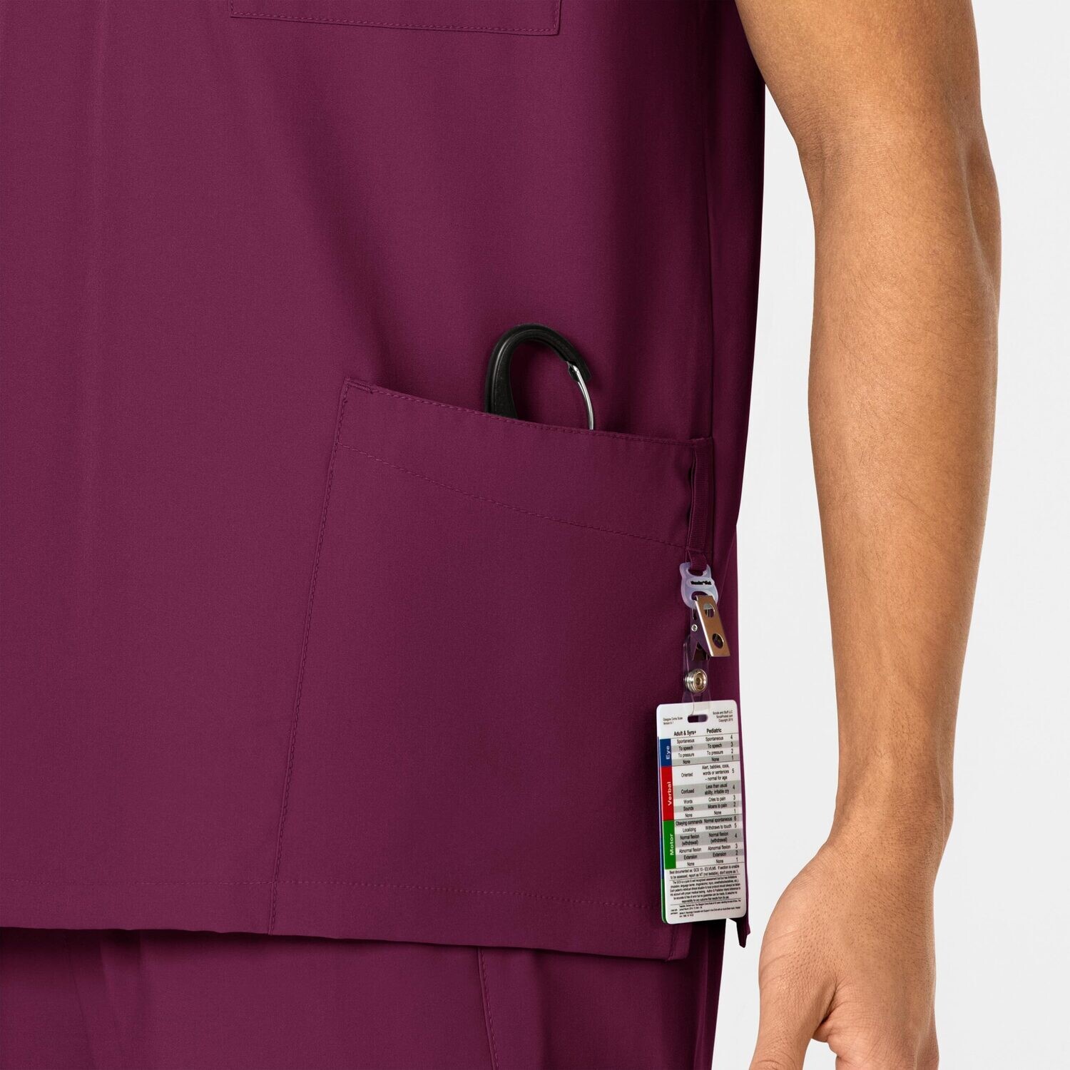 Casacca unisex 6855 scollo a V wine