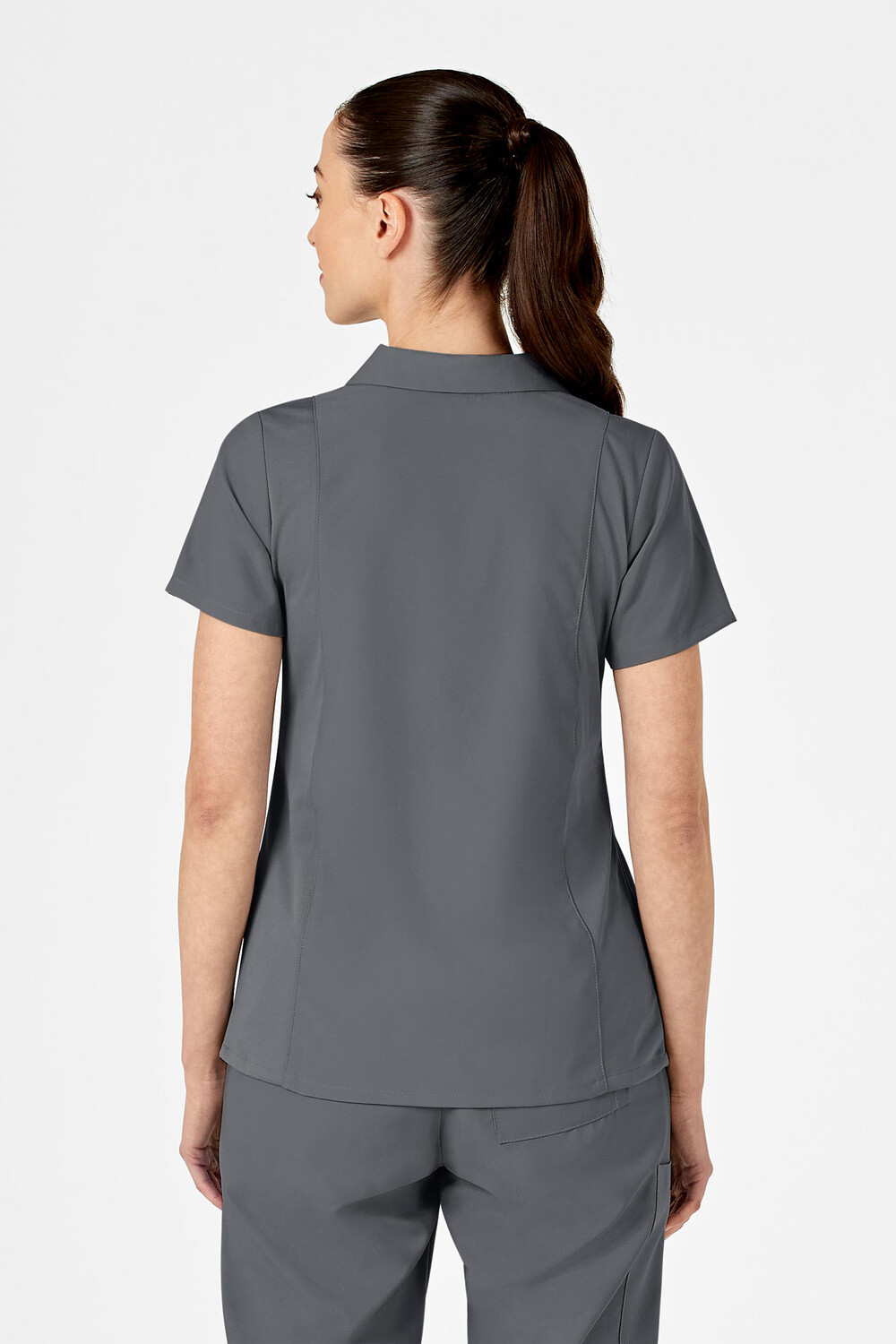 Casacca donna 6955 scollo a V polo pewter