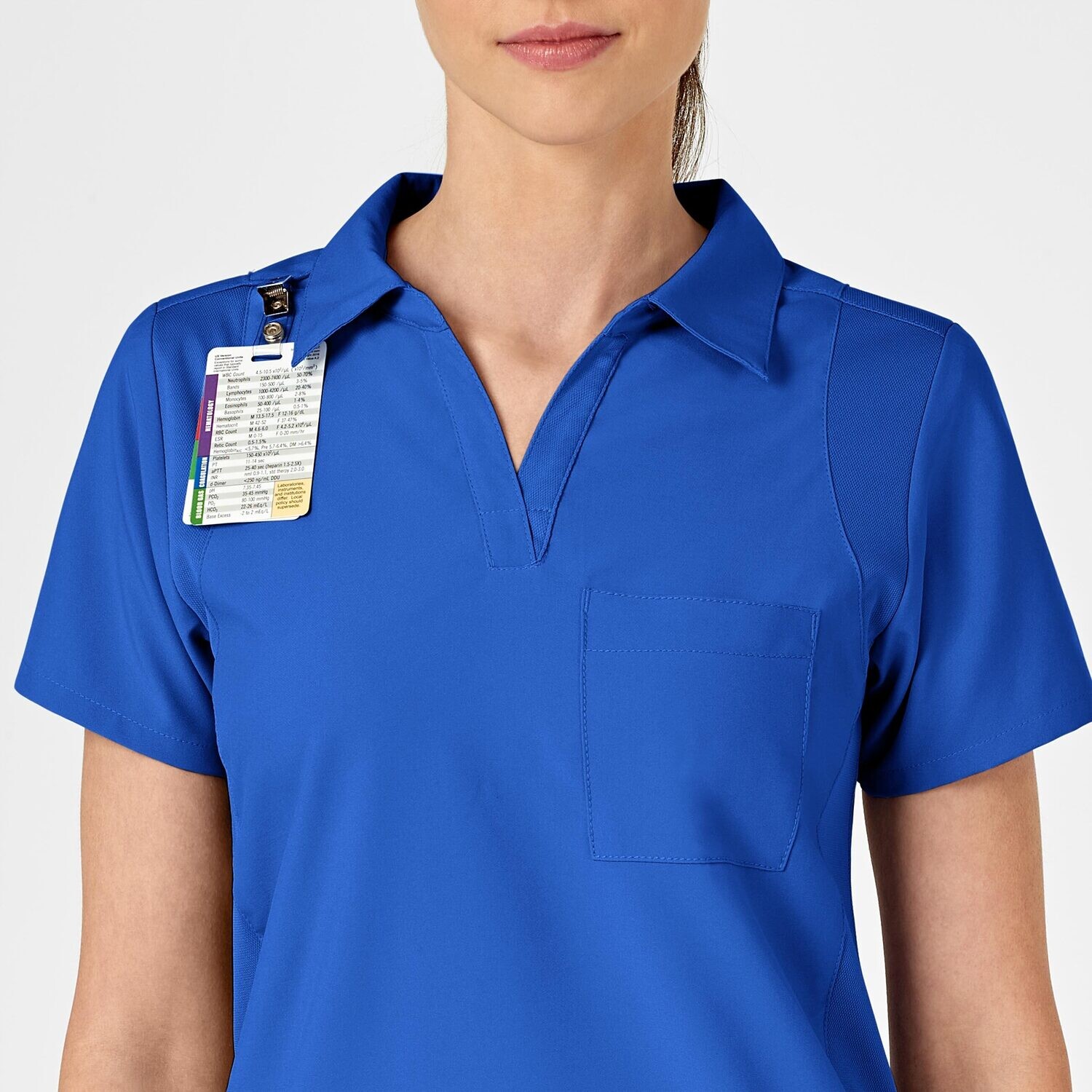 Casacca donna 6955 scollo a V polo royal blue