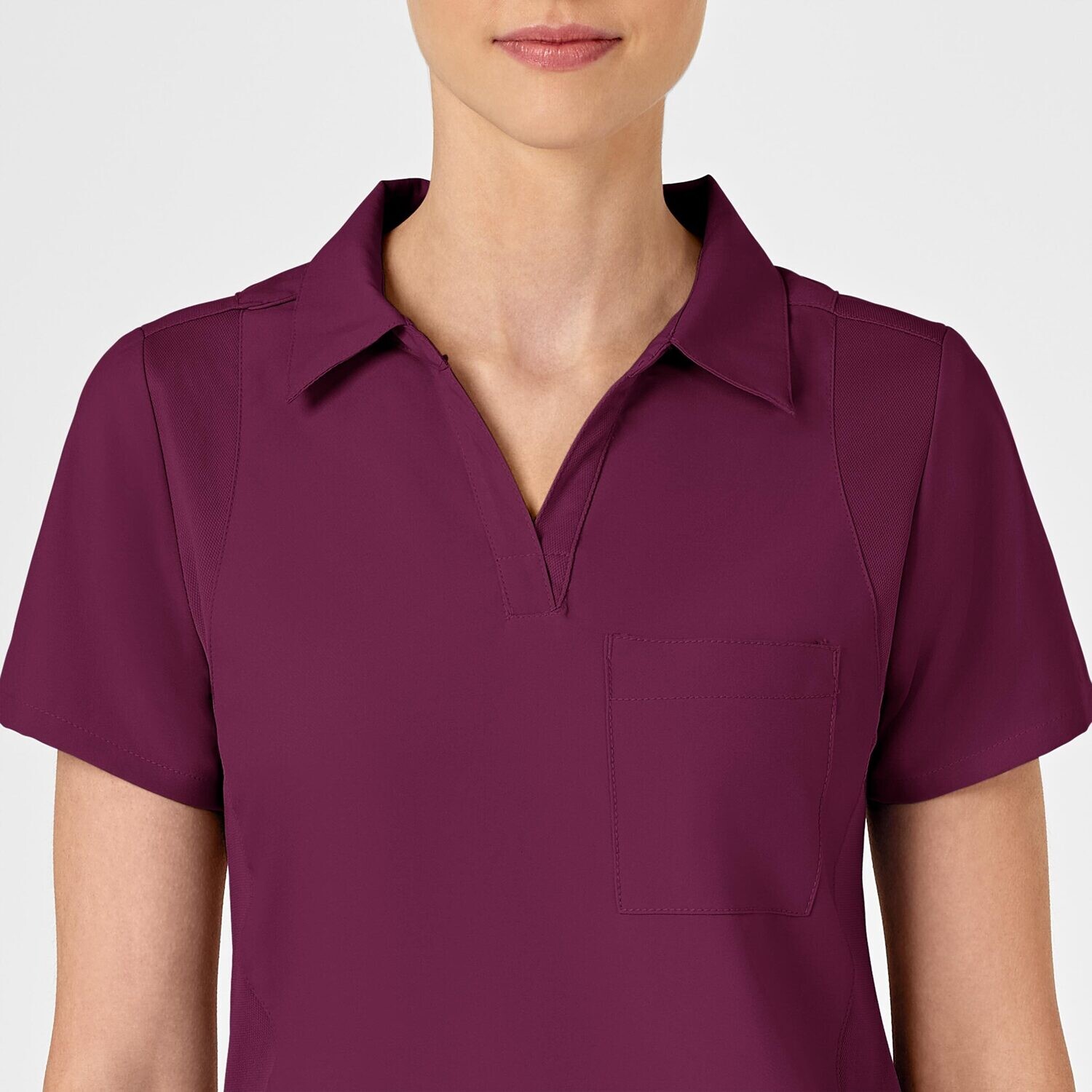 Casacca donna 6955 scollo a V polo wine