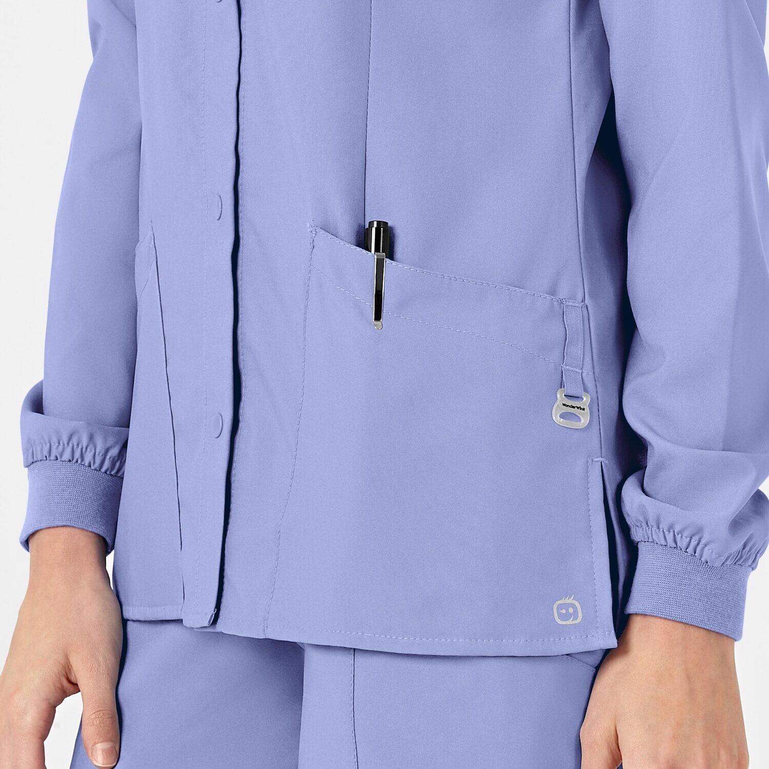 Casacca donna 8155 girocollo manica lunga ceil blue