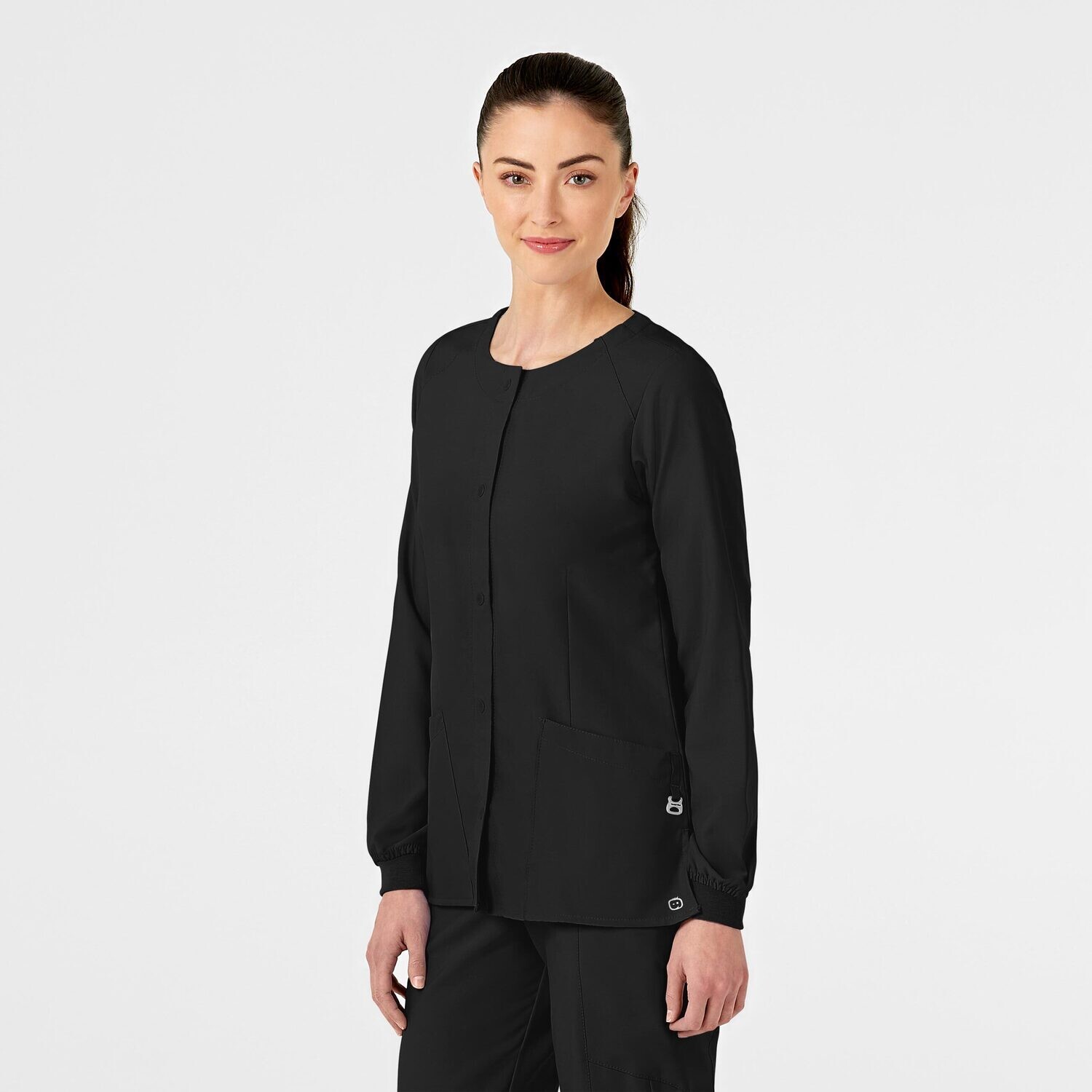 Casacca donna 8155 girocollo manica lunga black