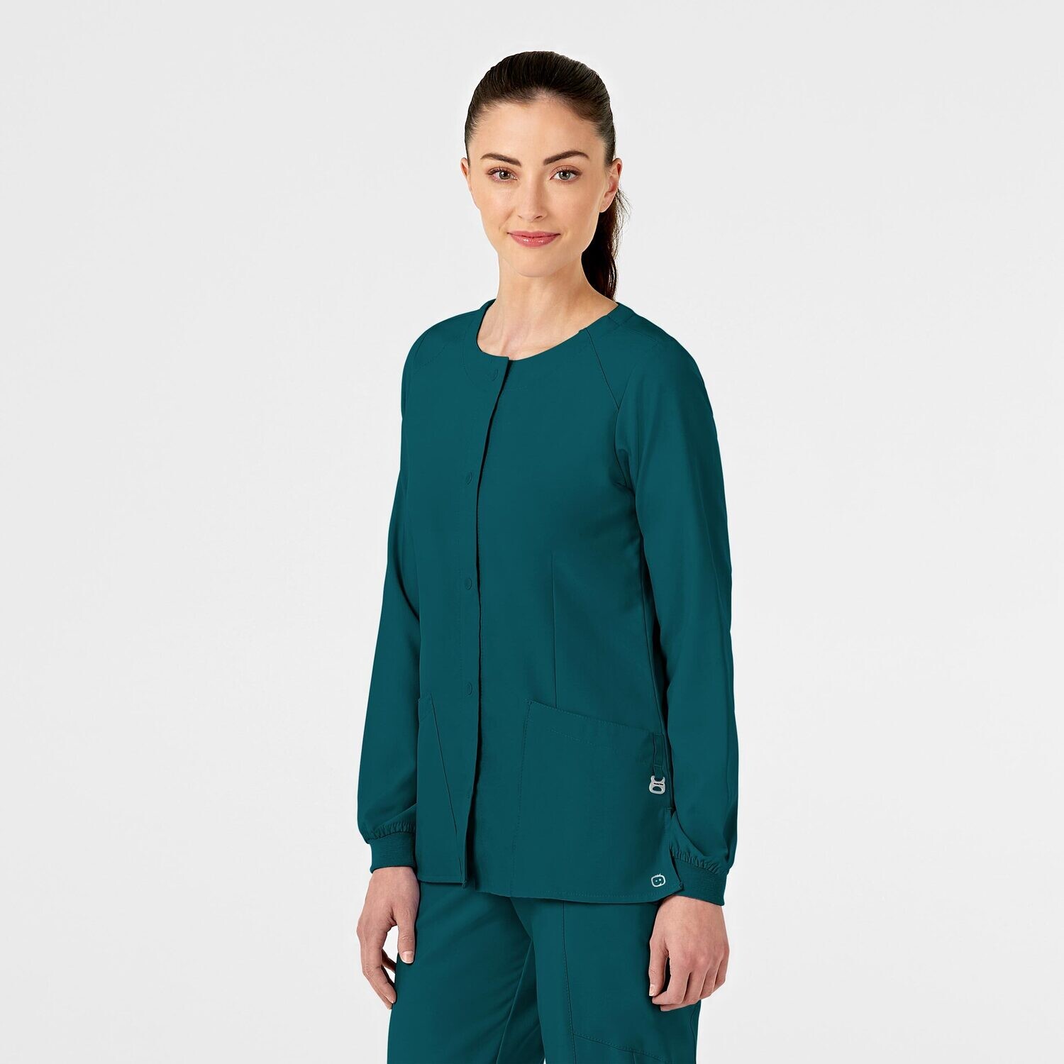 Casacca donna 8155 girocollo manica lunga caribbean blue