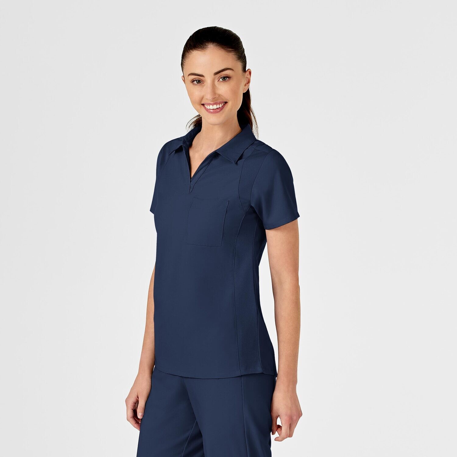 Casacca donna 6955 scollo a V polo navy blue