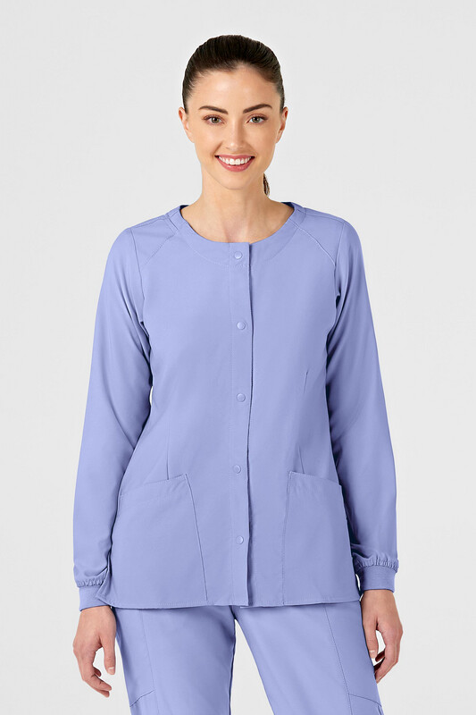 Casacca donna 8155 girocollo manica lunga ceil blue