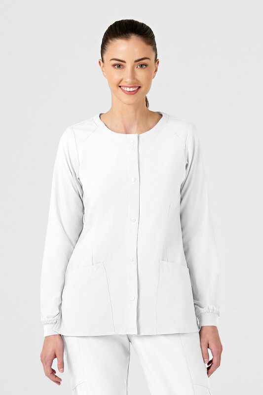 Casacca donna 8155 girocollo manica lunga white