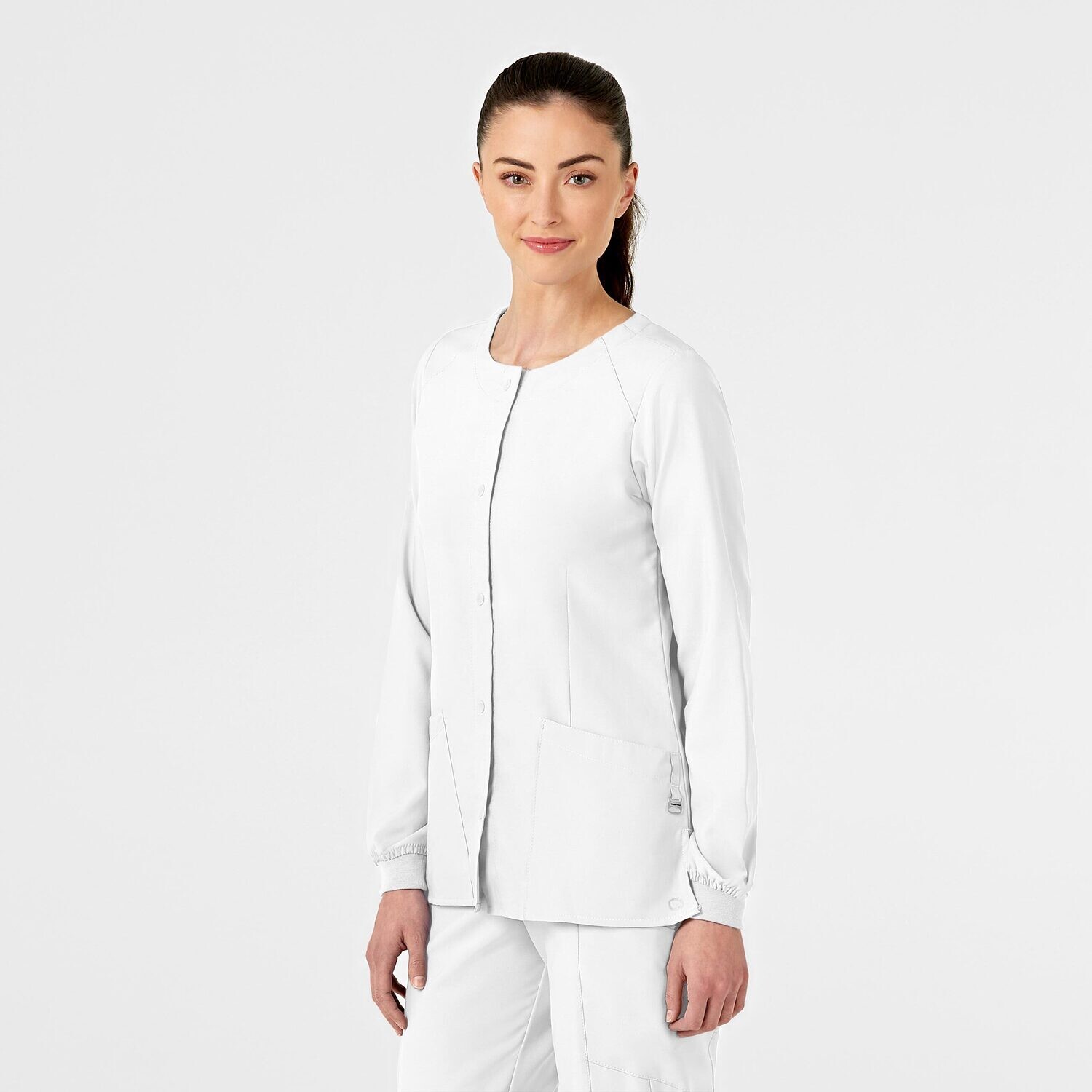 Casacca donna 8155 girocollo manica lunga white