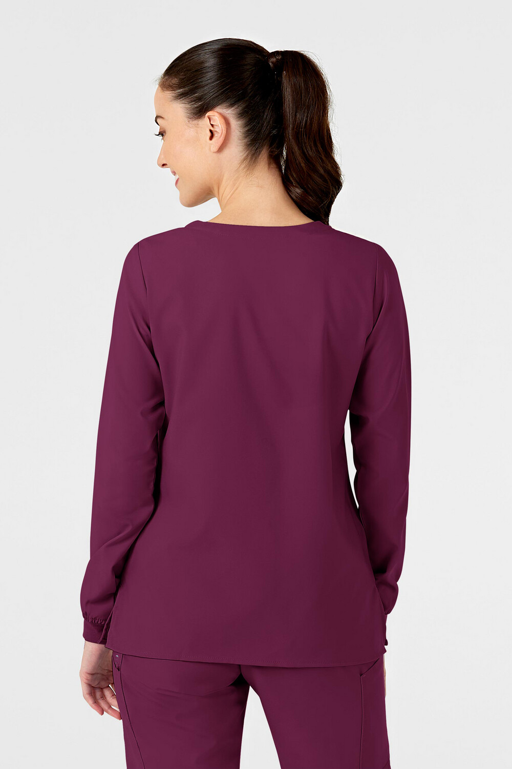 Casacca donna 8155 girocollo manica lunga wine