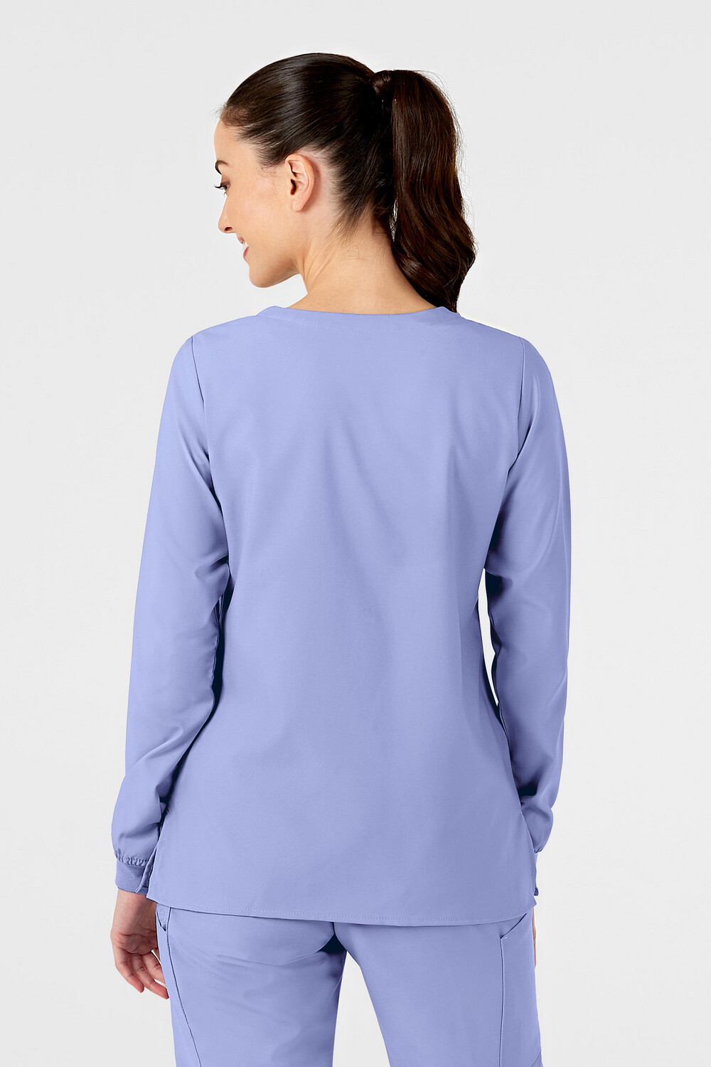 Casacca donna 8155 girocollo manica lunga ceil blue