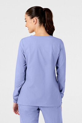 Casacca donna 8155 girocollo manica lunga ceil blue