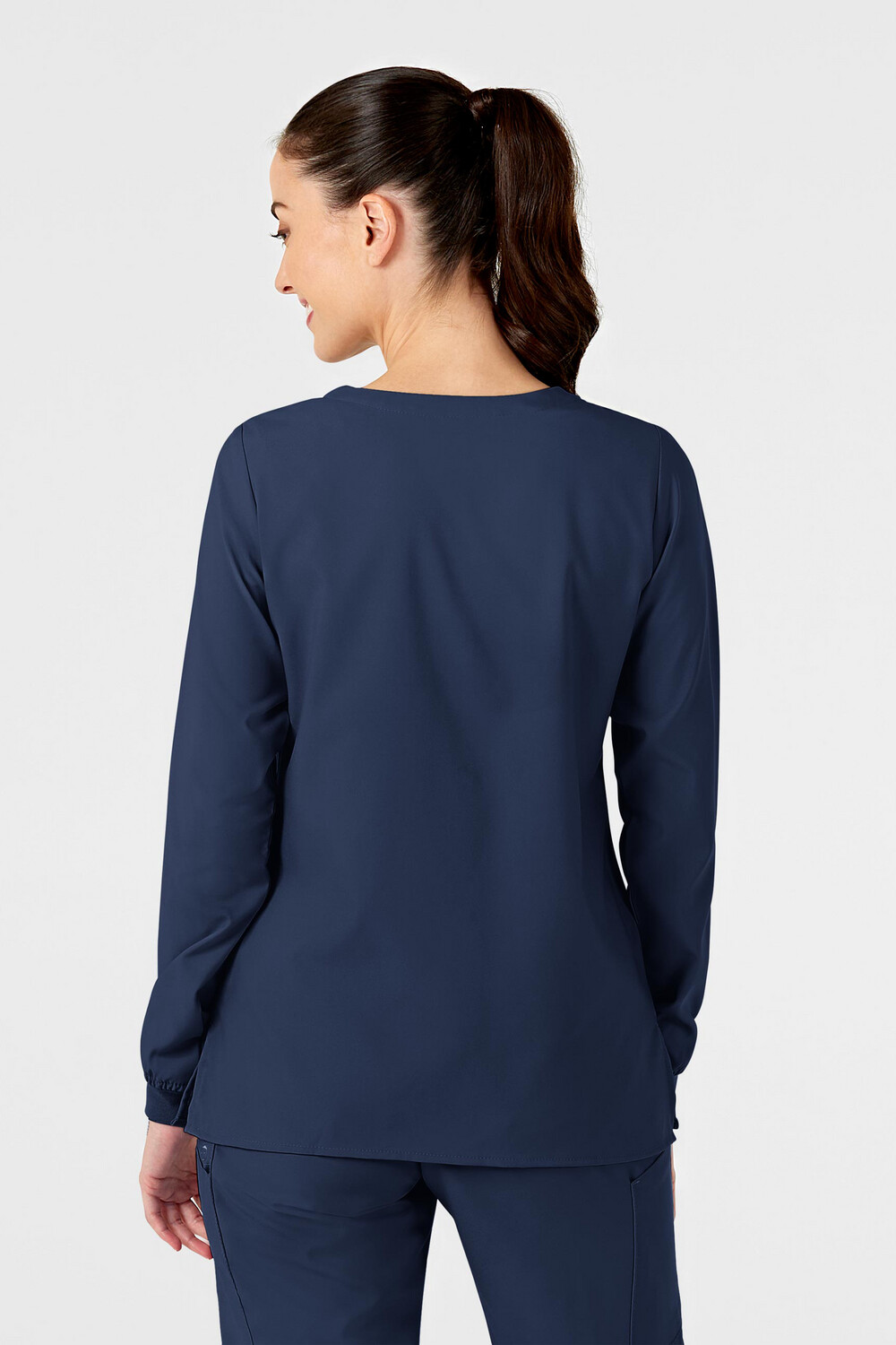 Casacca donna 8155 girocollo manica lunga navy blue