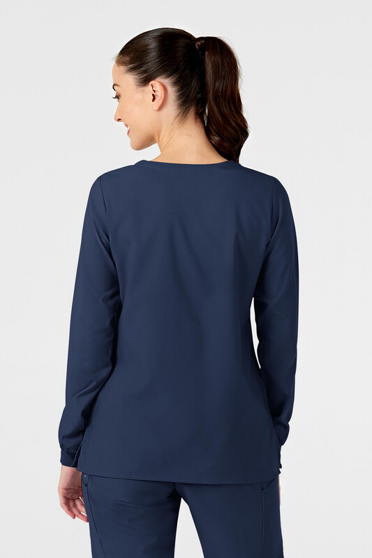 Casacca donna 8155 girocollo manica lunga navy blue