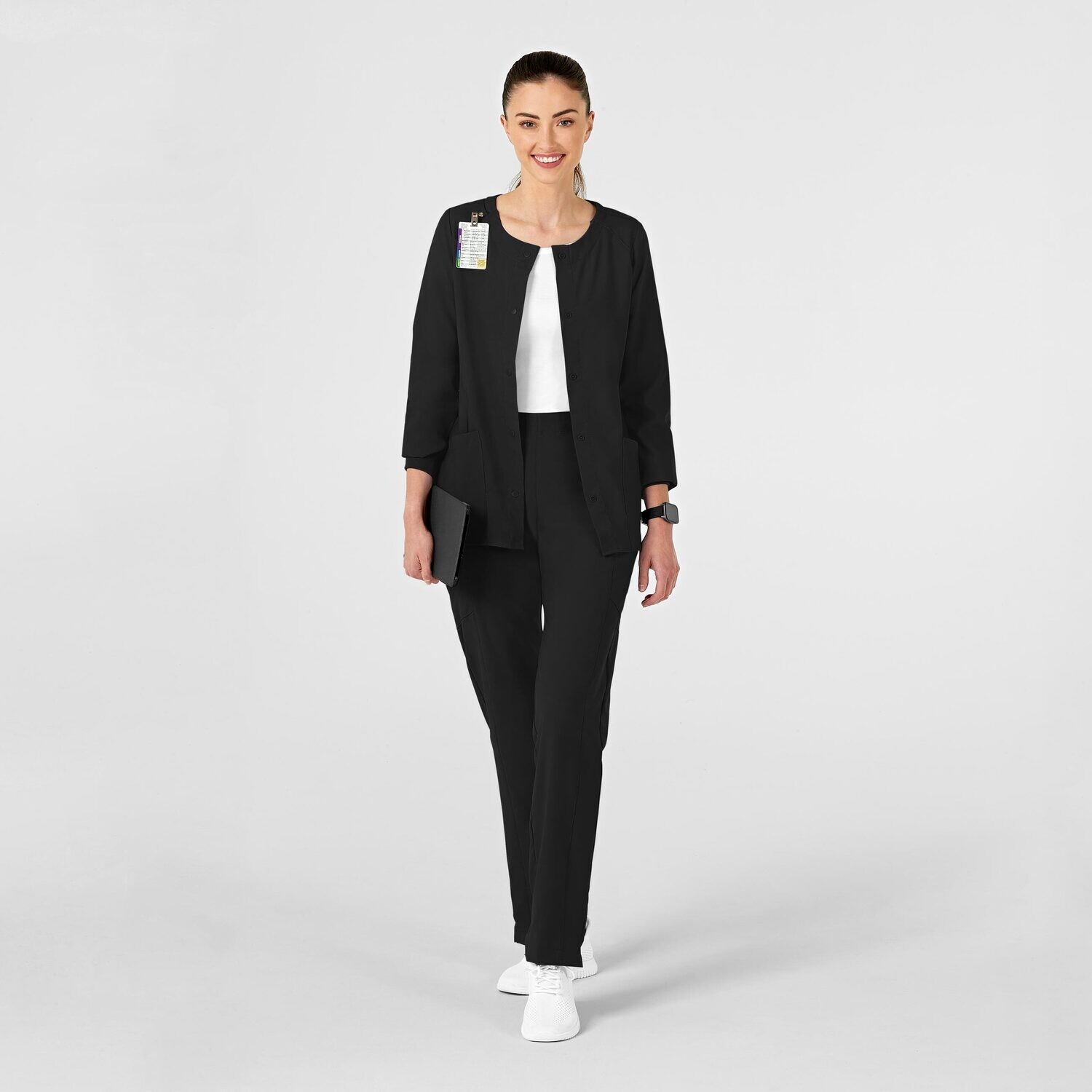 Casacca donna 8155 girocollo manica lunga black
