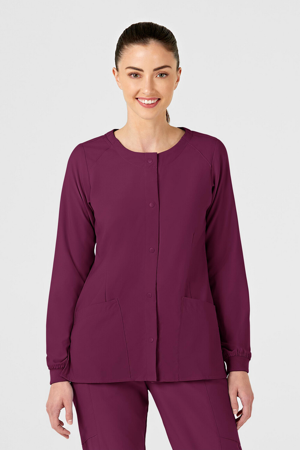 Casacca donna 8155 girocollo manica lunga wine