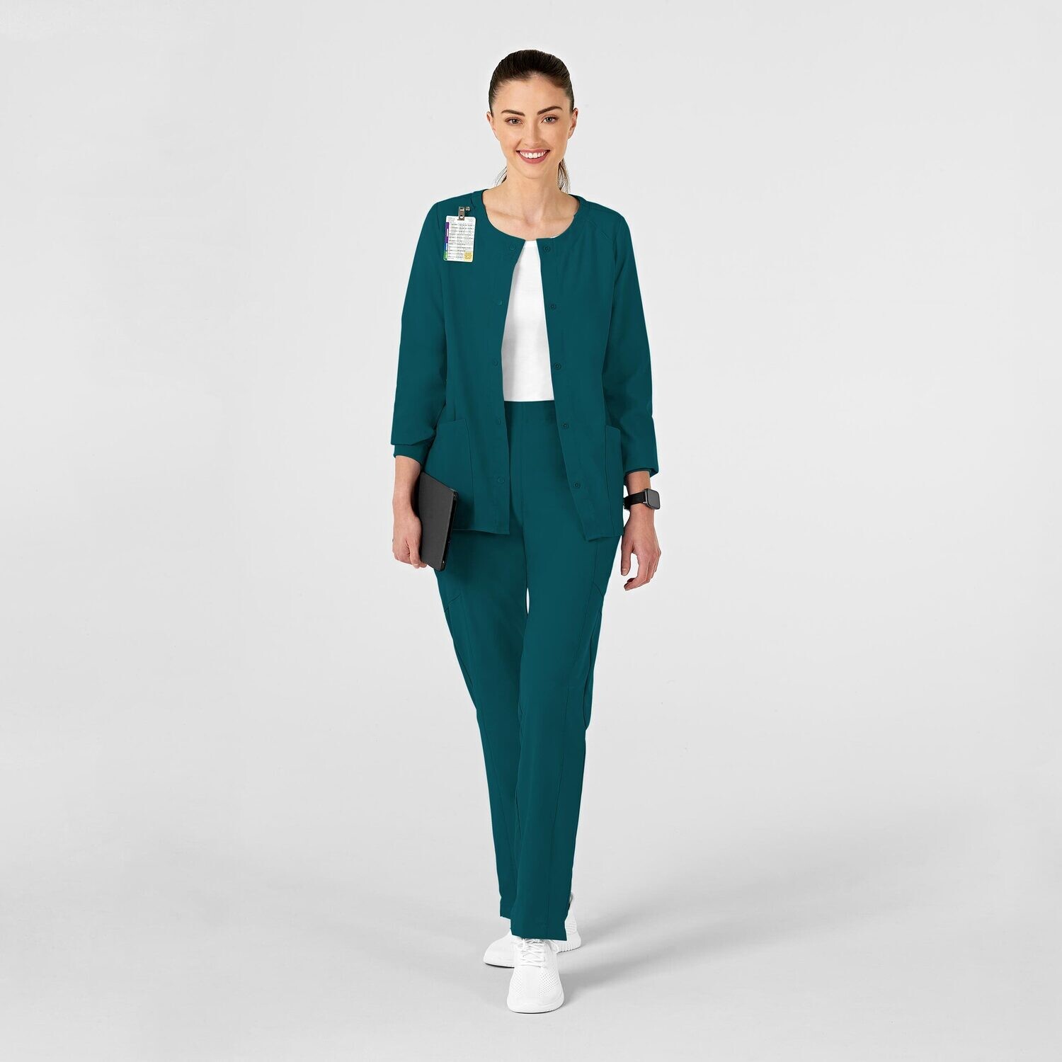 Casacca donna 8155 girocollo manica lunga caribbean blue