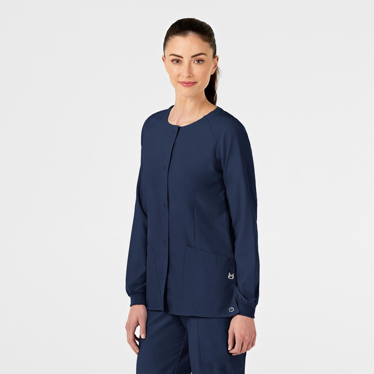 Casacca donna 8155 girocollo manica lunga navy blue