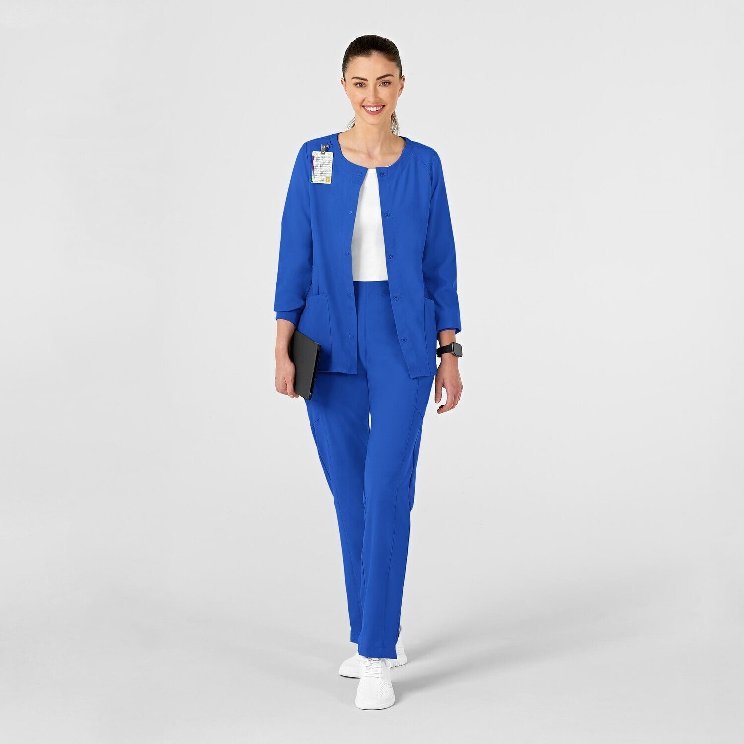 Casacca donna 8155 girocollo manica lunga royal blue